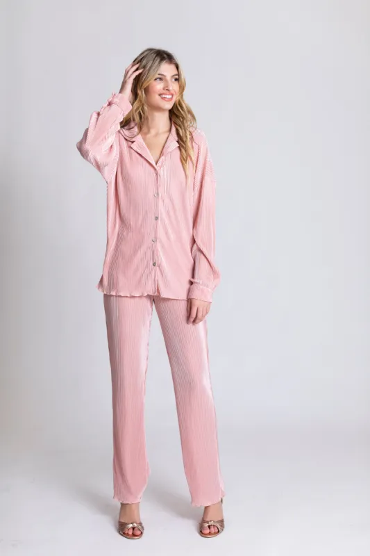 Pleated Set in Blush sold by waverles