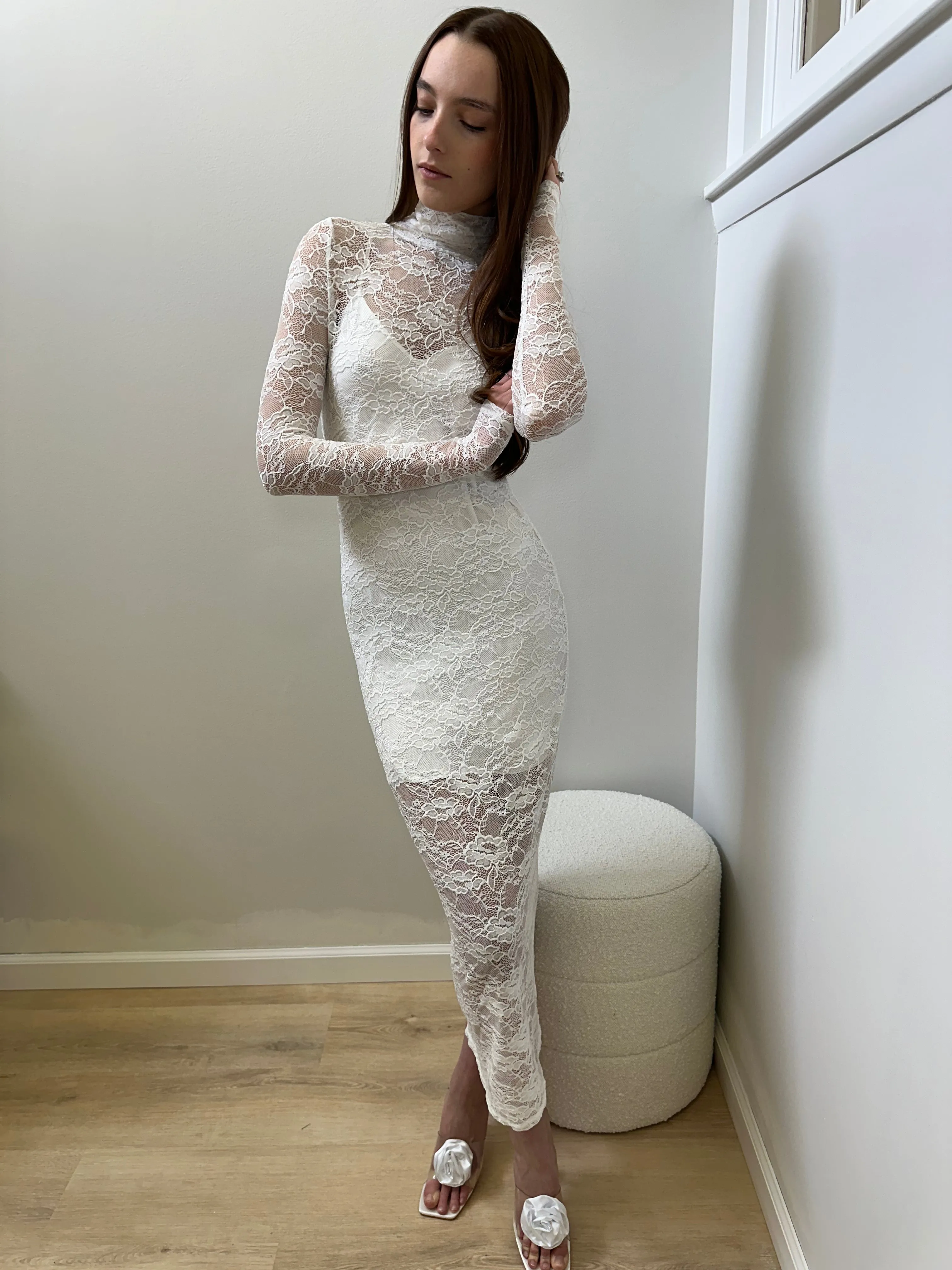 Lily Lace Midi Dress sold by waverles product image thumbnail 5