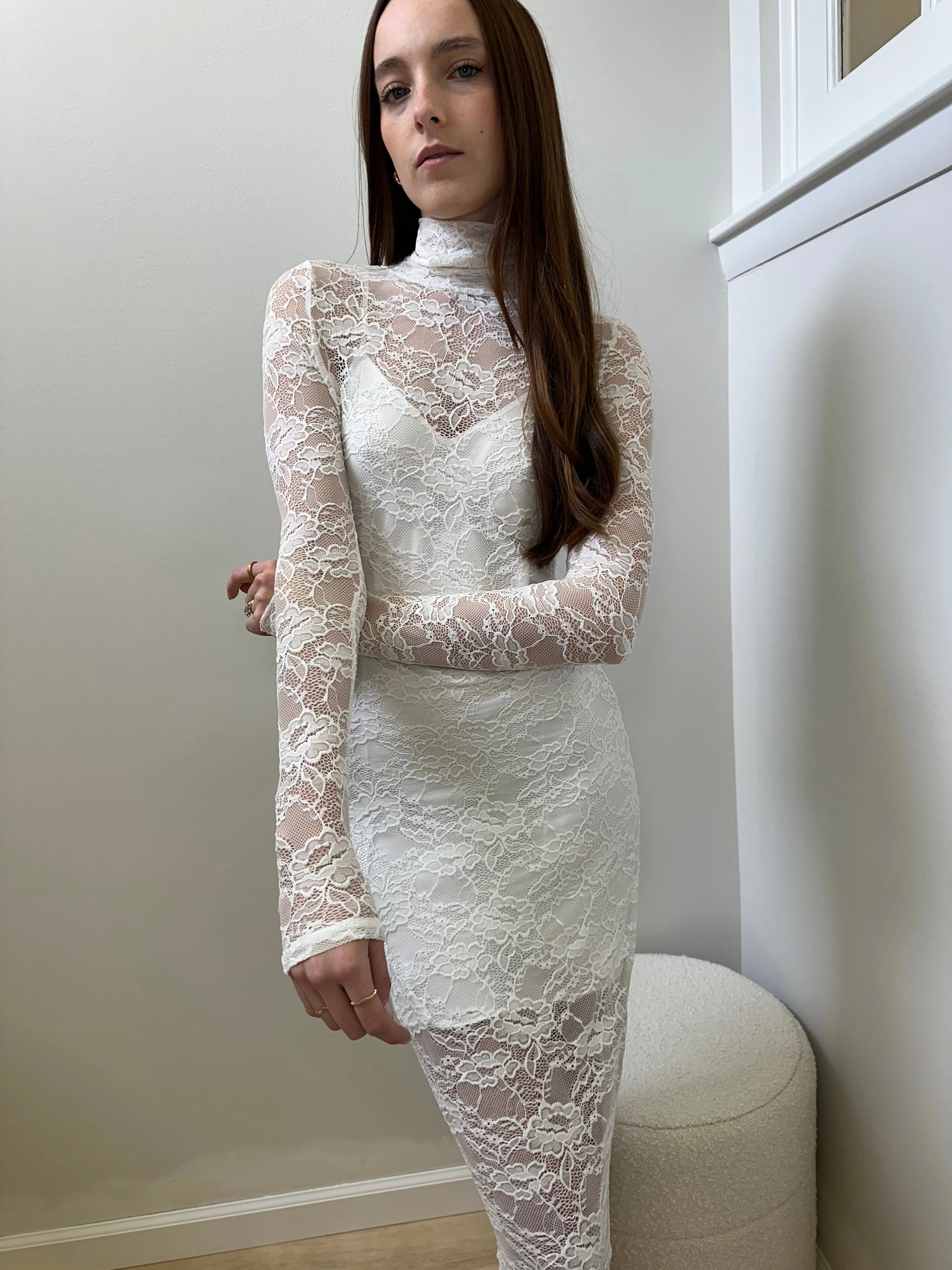 Lily Lace Midi Dress sold by waverles product image thumbnail 2
