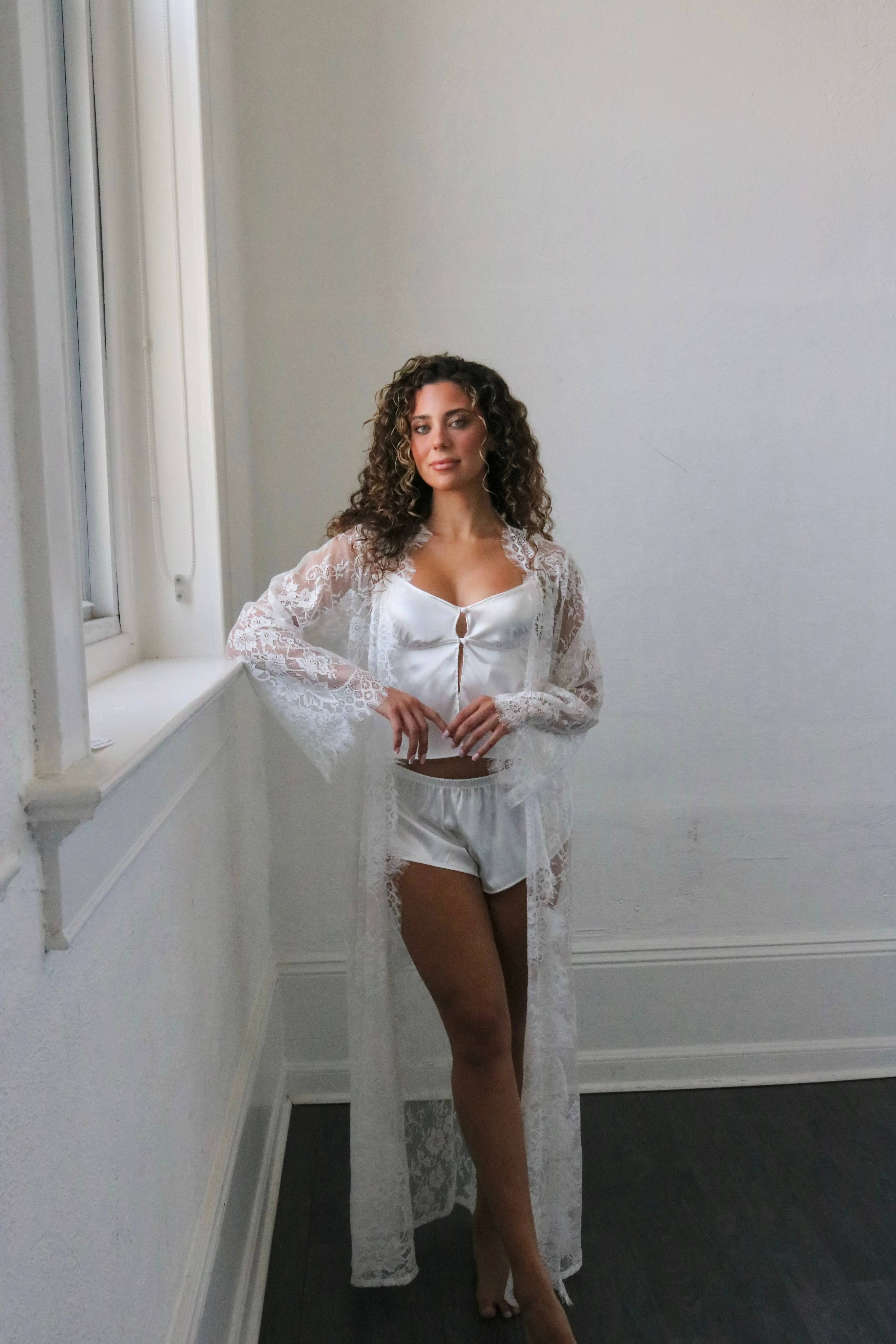Amelia Bridal Lace Robe sold by waverles product image thumbnail 3