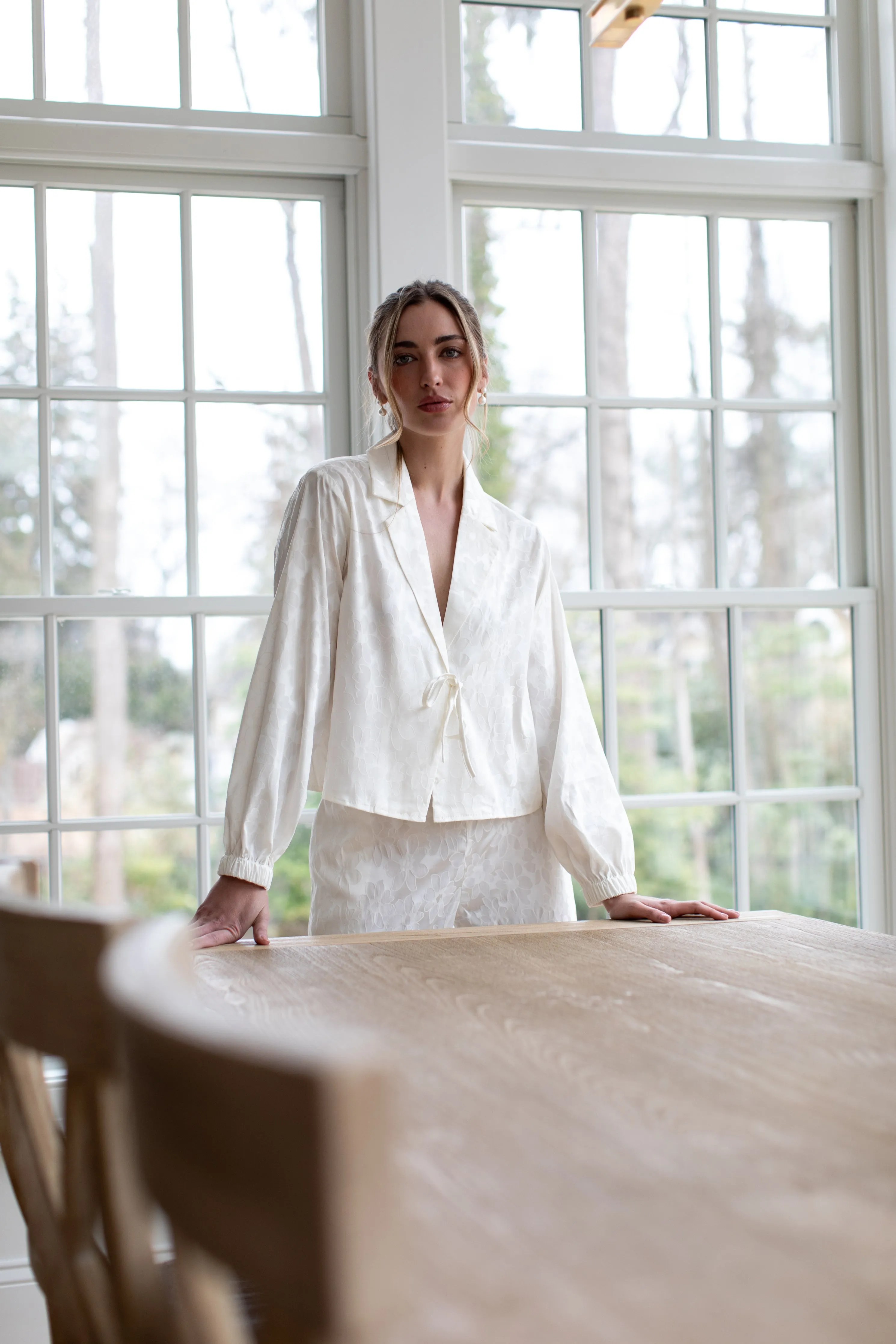Lily Bridal Jacquard Set in Dove sold by waverles product image thumbnail 4