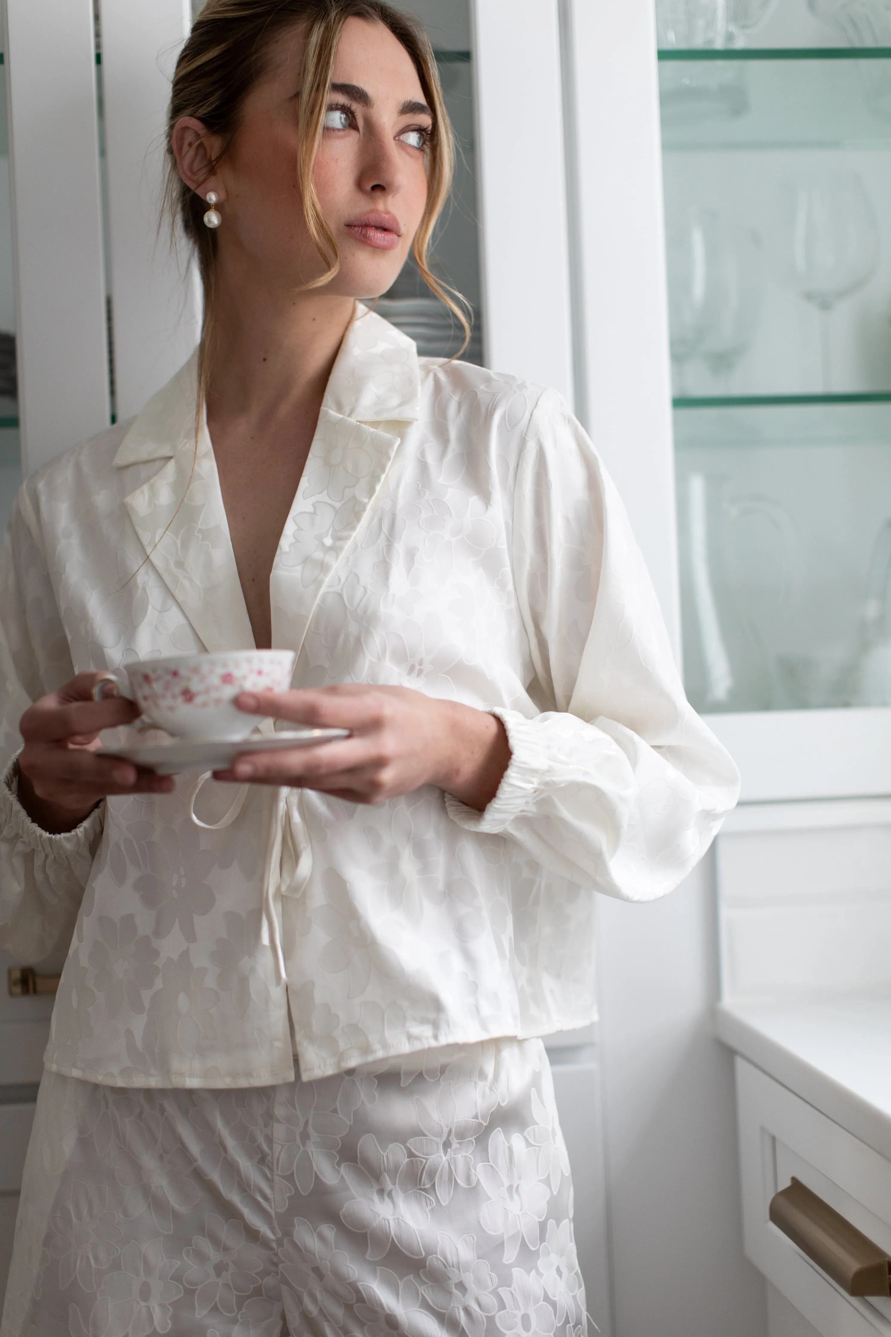 Lily Bridal Jacquard Set in Dove sold by waverles product image thumbnail 3