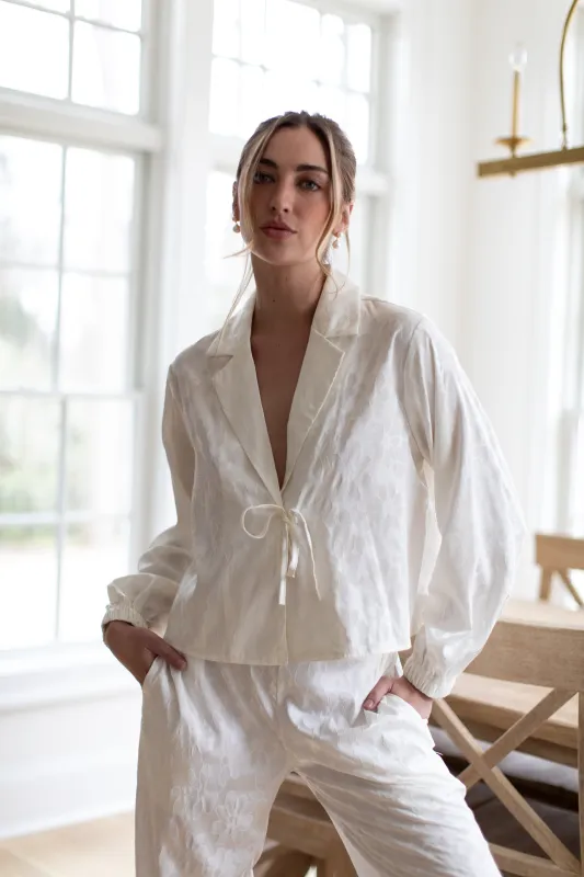 Lily Bridal Jacquard Set in Dove made by waverles