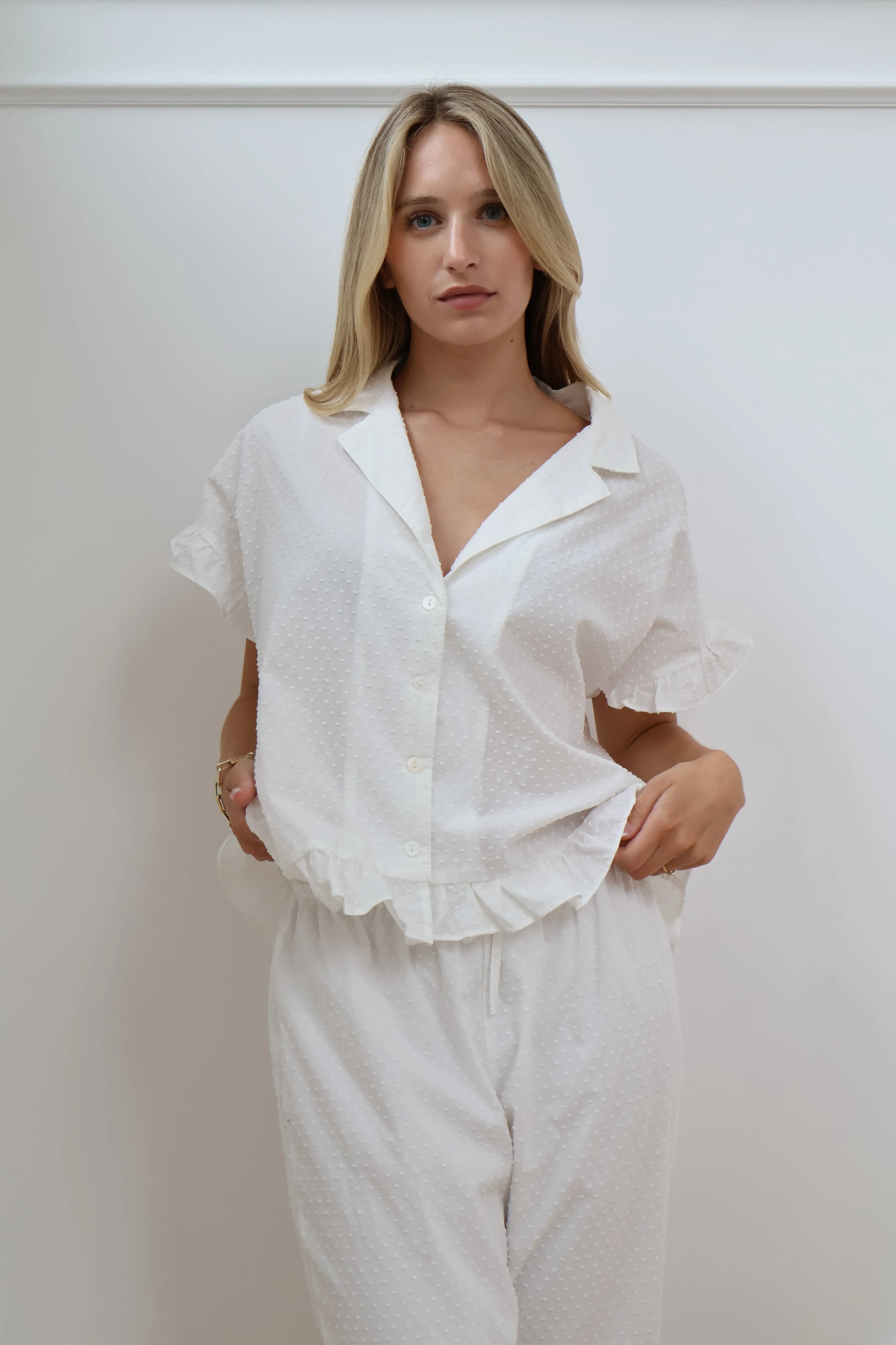 Swiss Dot Nantucket Set in Dove sold by waverles product image thumbnail 5