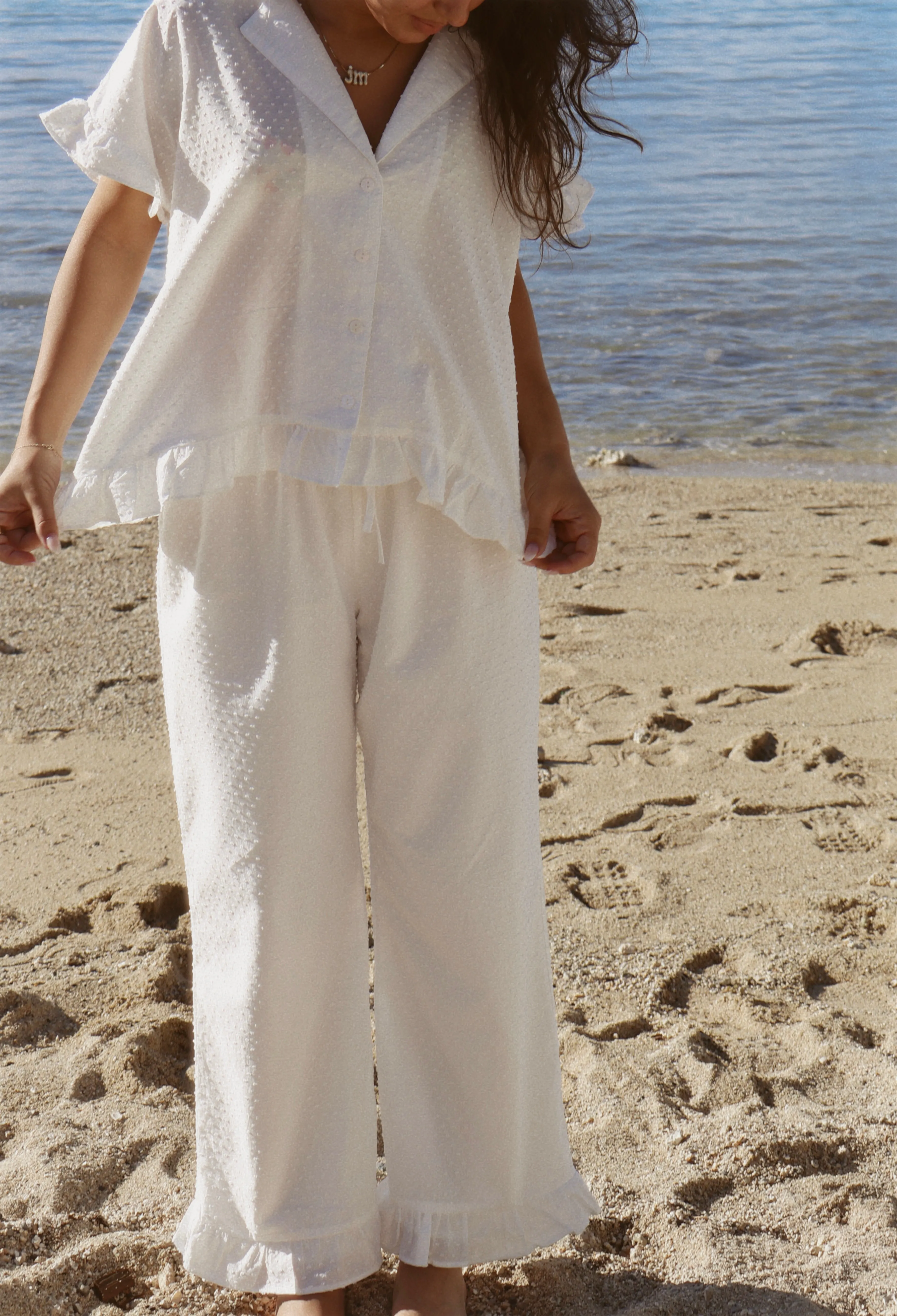 Swiss Dot Nantucket Set in Dove sold by waverles product image thumbnail 2