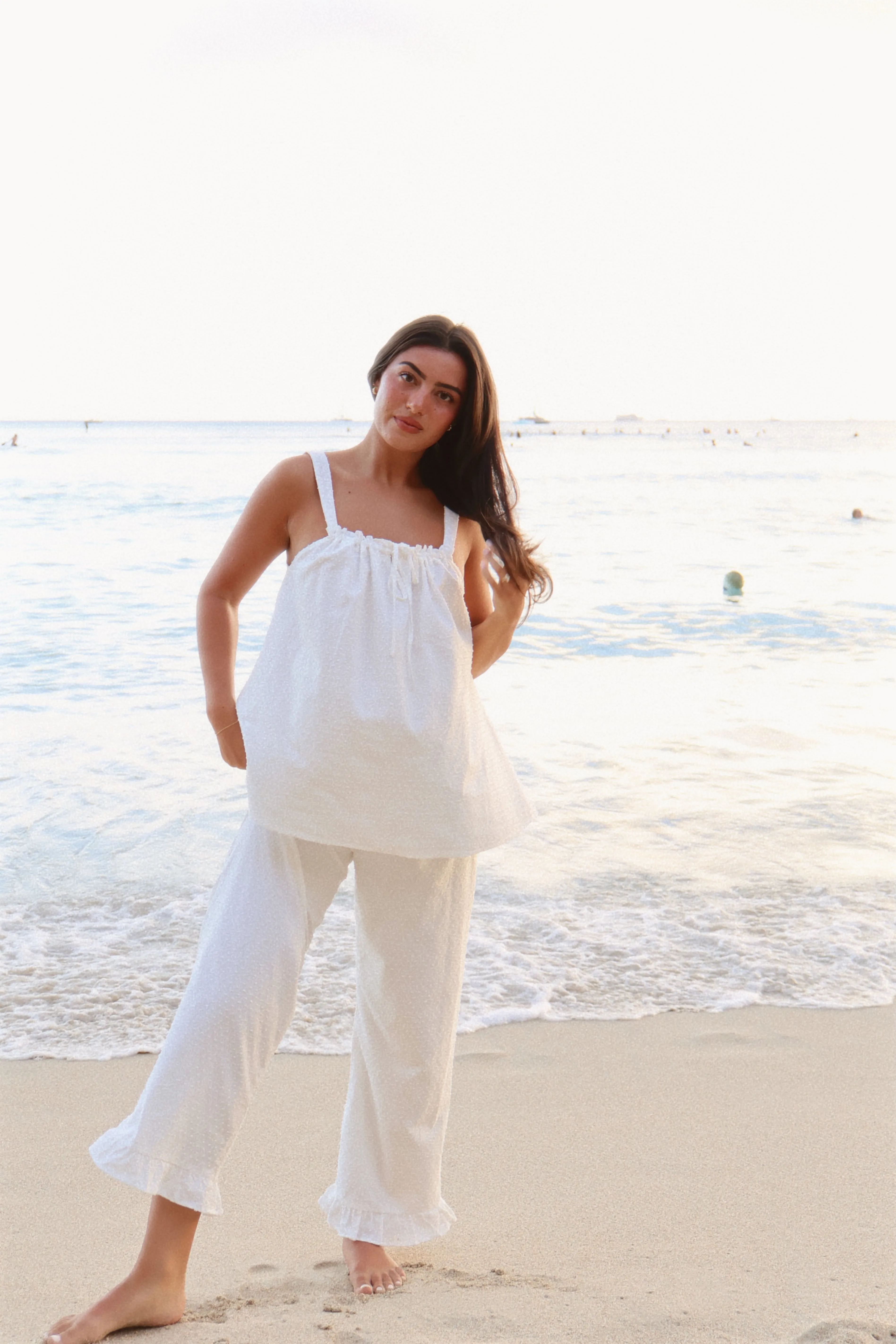 Swiss Dot Montauk set in Dove sold by waverles product image thumbnail 5