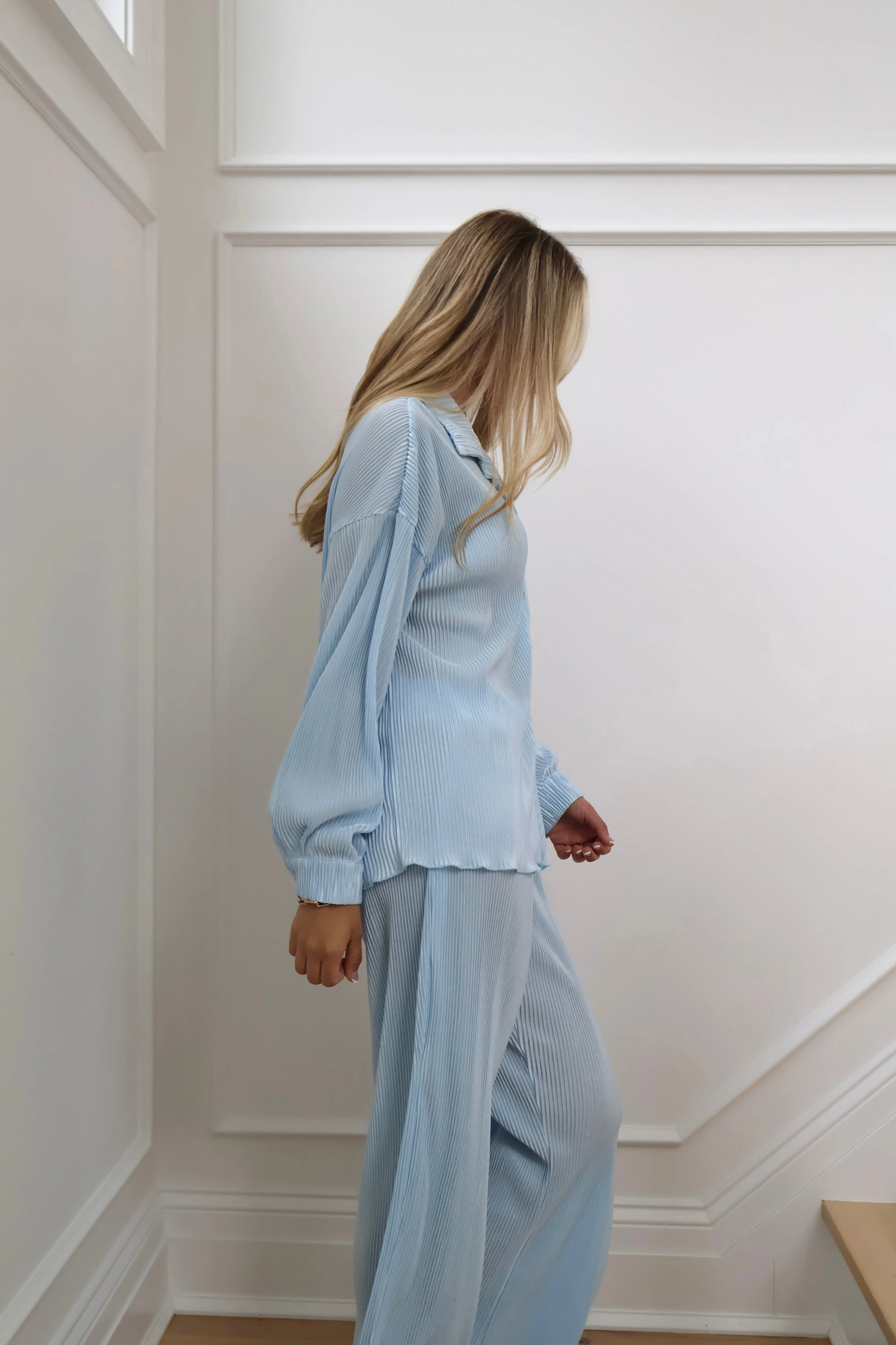 Pleated Set in Light Blue sold by waverles product image thumbnail 3