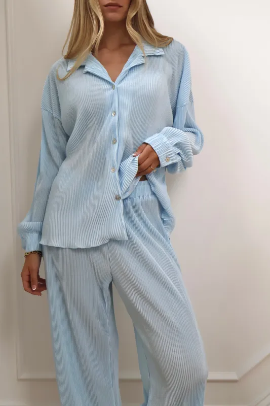 Pleated Set in Light Blue sold by waverles