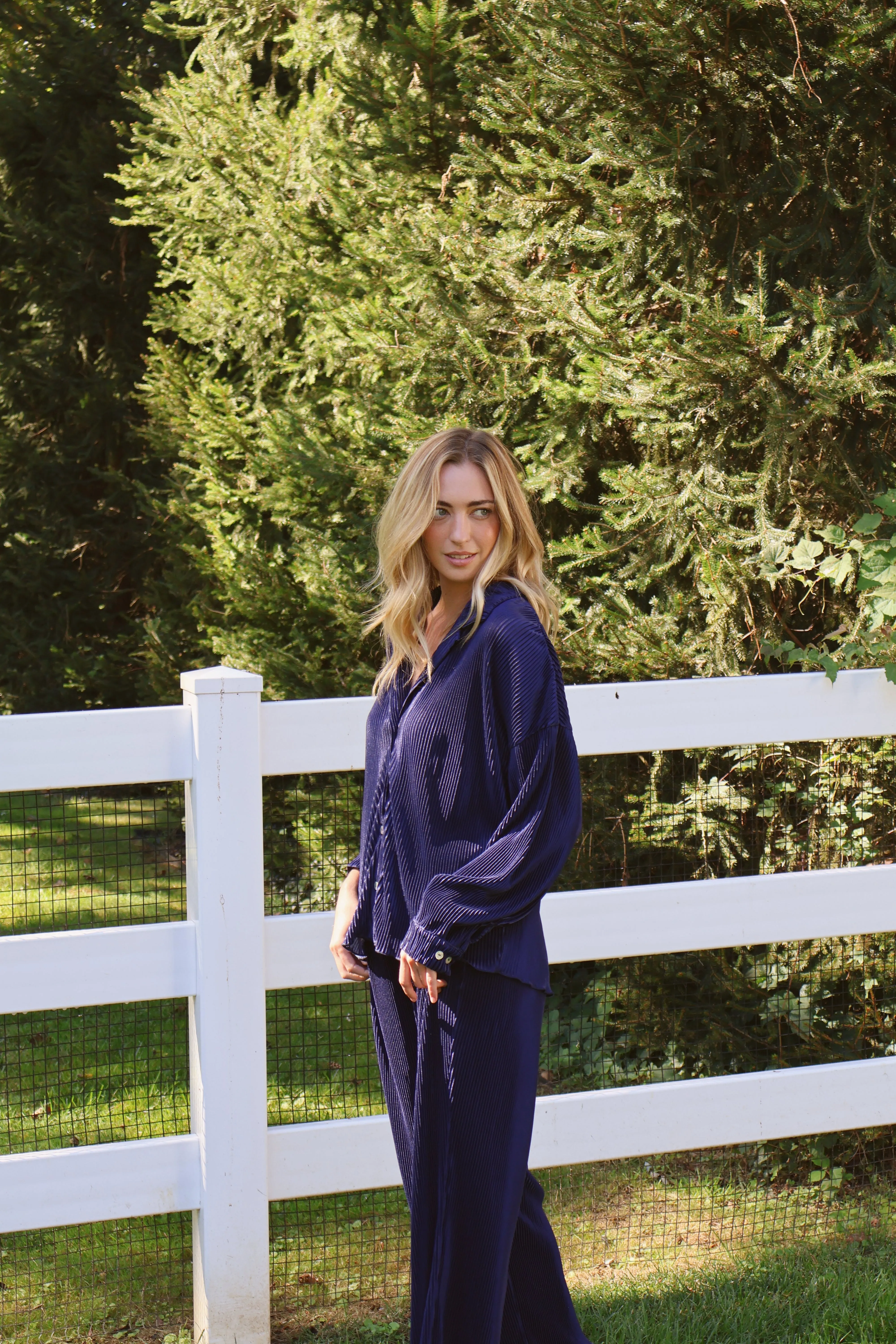 Pleated Set in Navy sold by waverles product image thumbnail 3