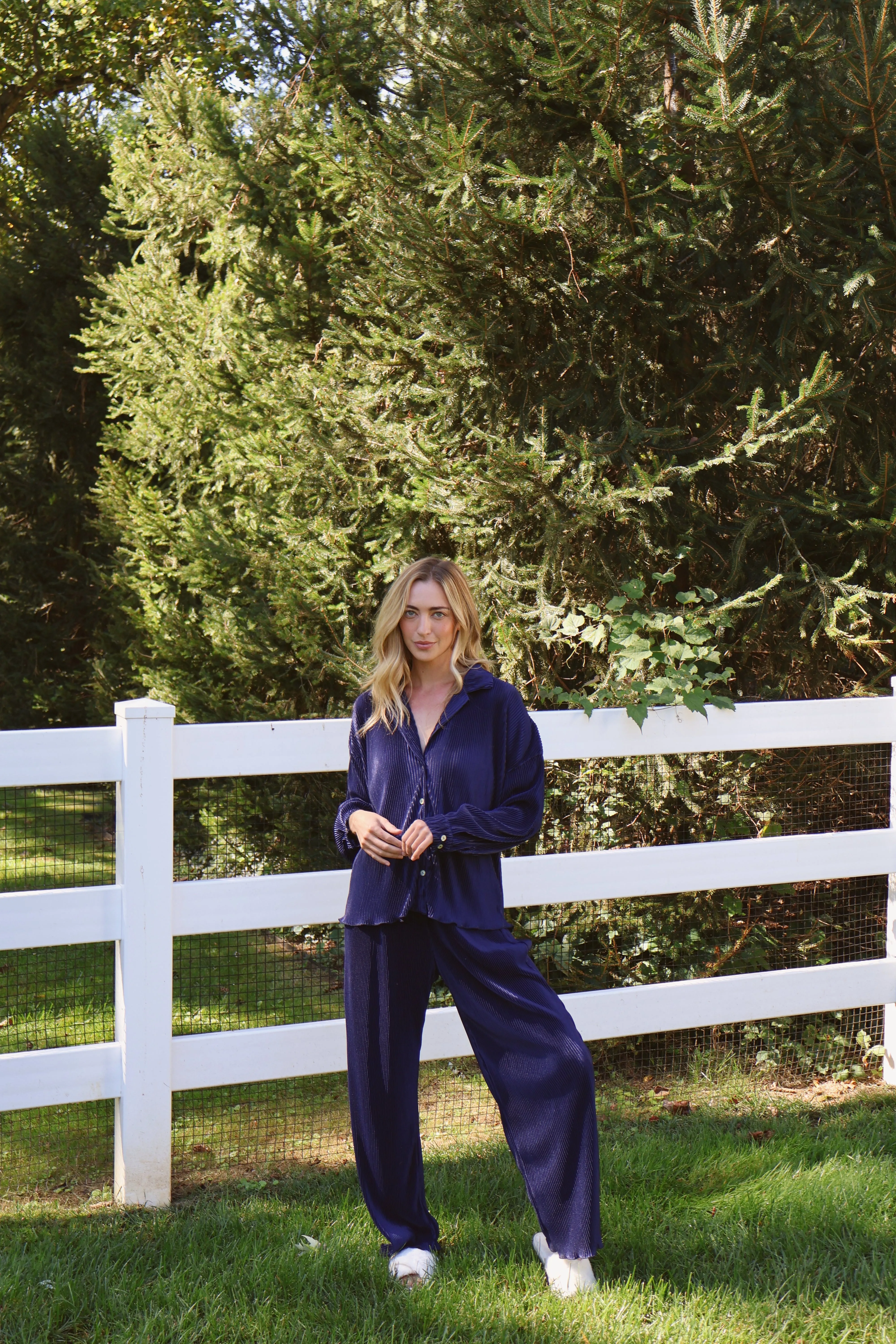 Pleated Set in Navy sold by waverles product image thumbnail 2