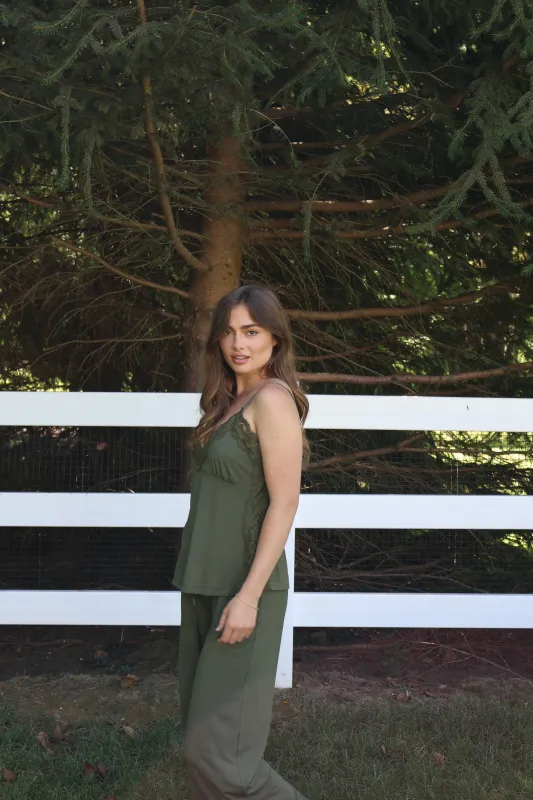Bella Bamboo Tank & Pant Set in Vine sold by waverles