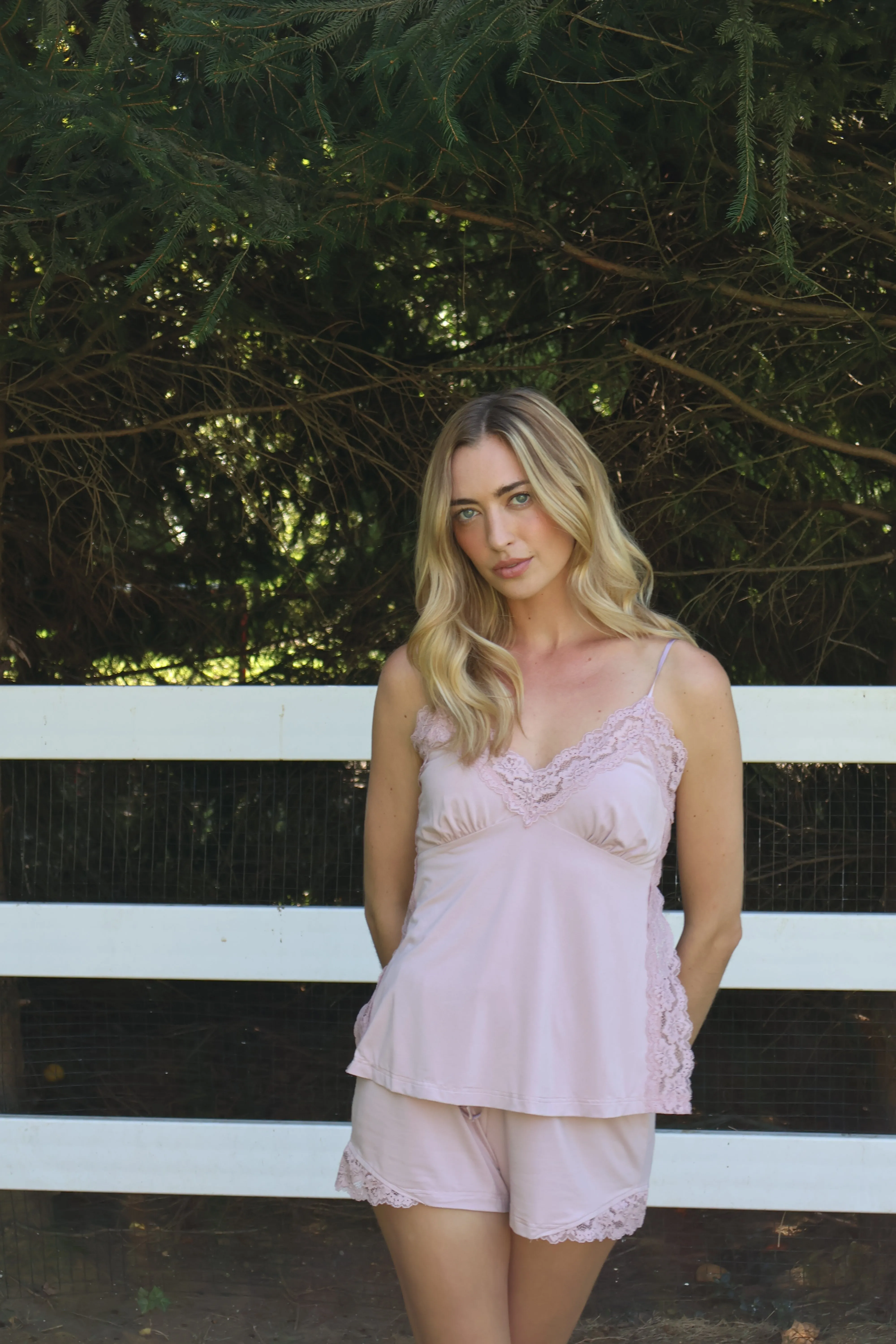 Ivy Bamboo Tank & Short Set in Mauve sold by waverles product image thumbnail 3