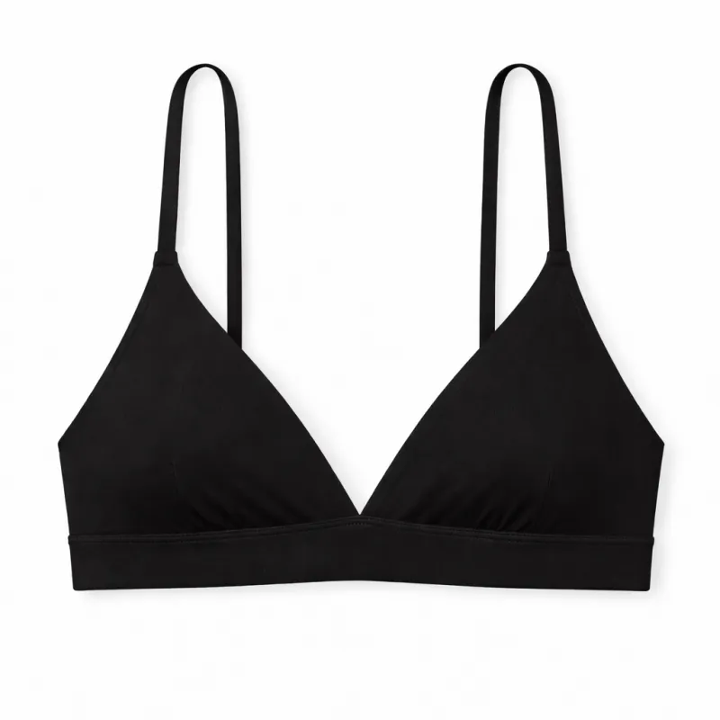 Bamboo Bralette in Noir sold by waverles