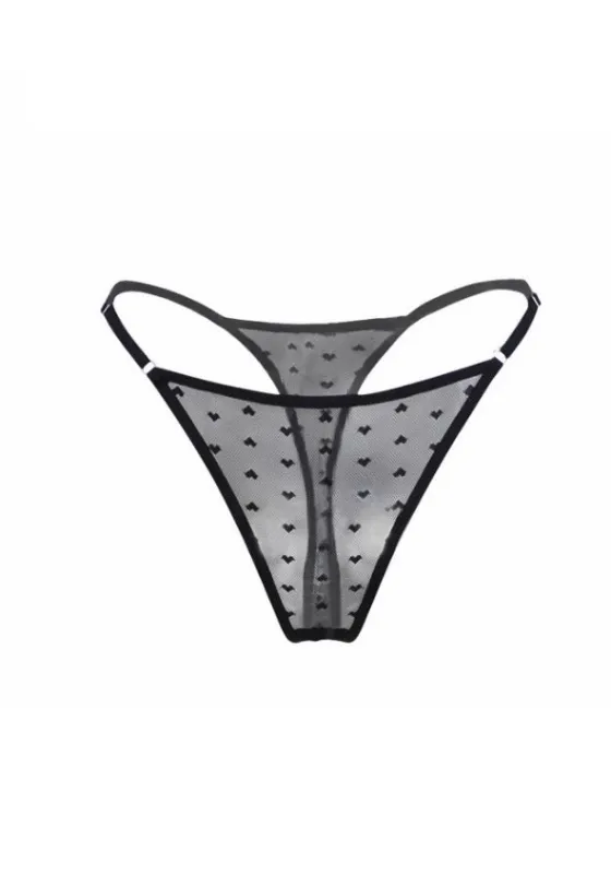 Mesh Hearts Panty in Noir made by waverles