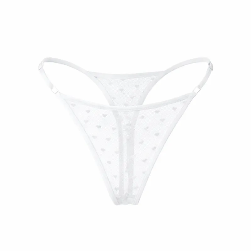 Mesh Hearts Panty in Dove made by waverles