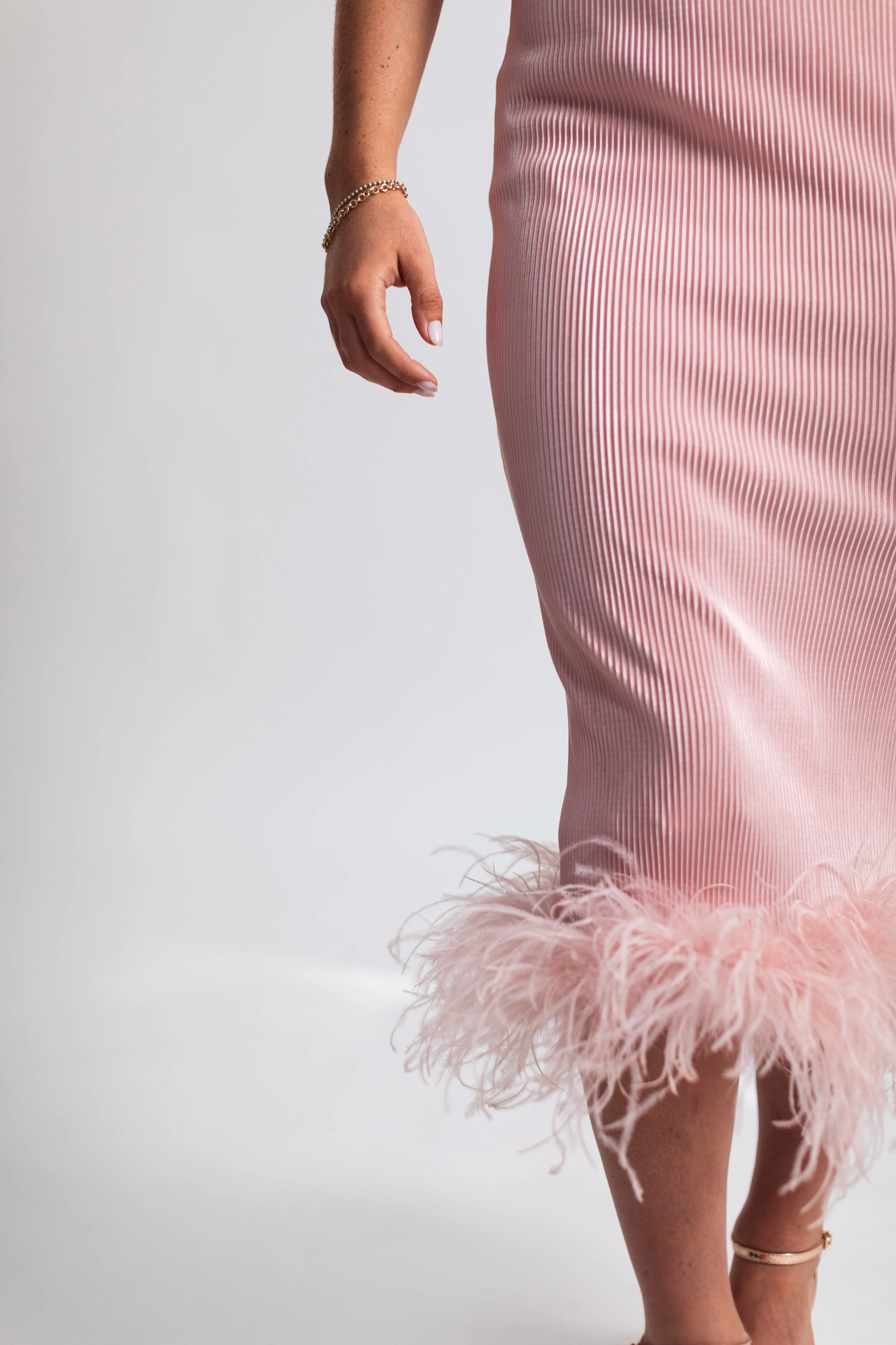 The Detachable Feather Midi in Blush sold by waverles product image thumbnail 3
