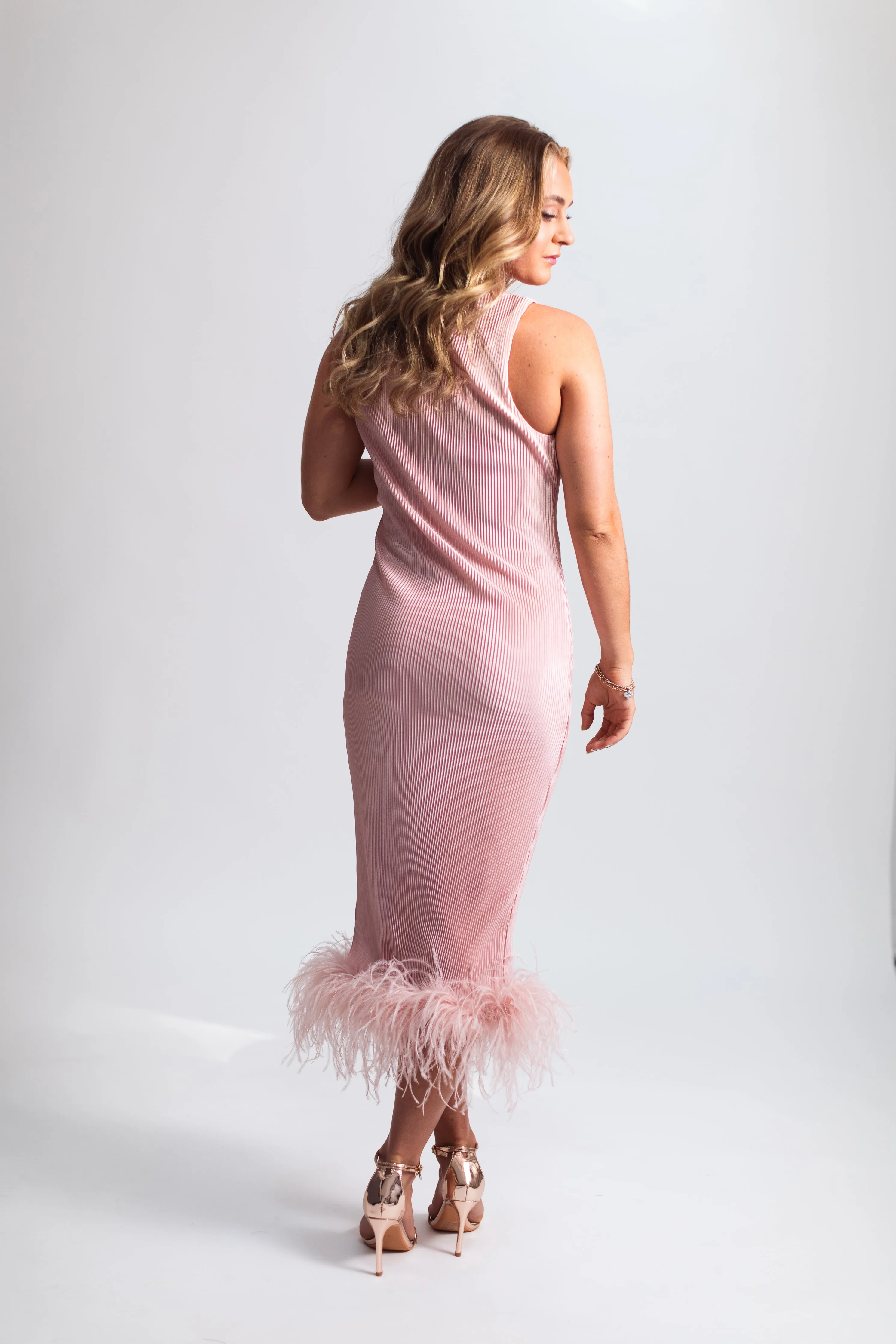 The Detachable Feather Midi in Blush sold by waverles product image thumbnail 4