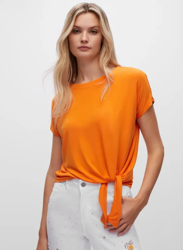 Side Tie Short Sleeve Tee sold by Melanie Lyne