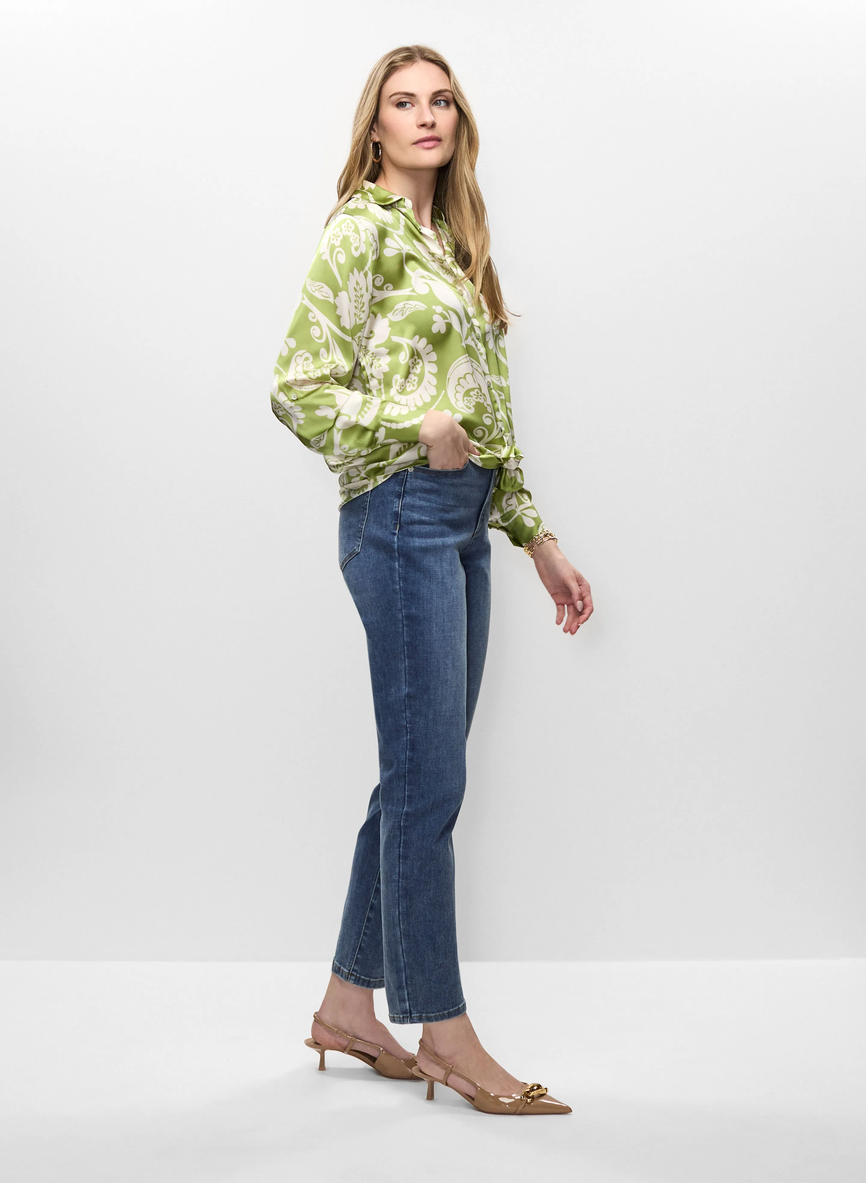 Long Sleeve Paisley Blouse sold by Melanie Lyne product image thumbnail 5