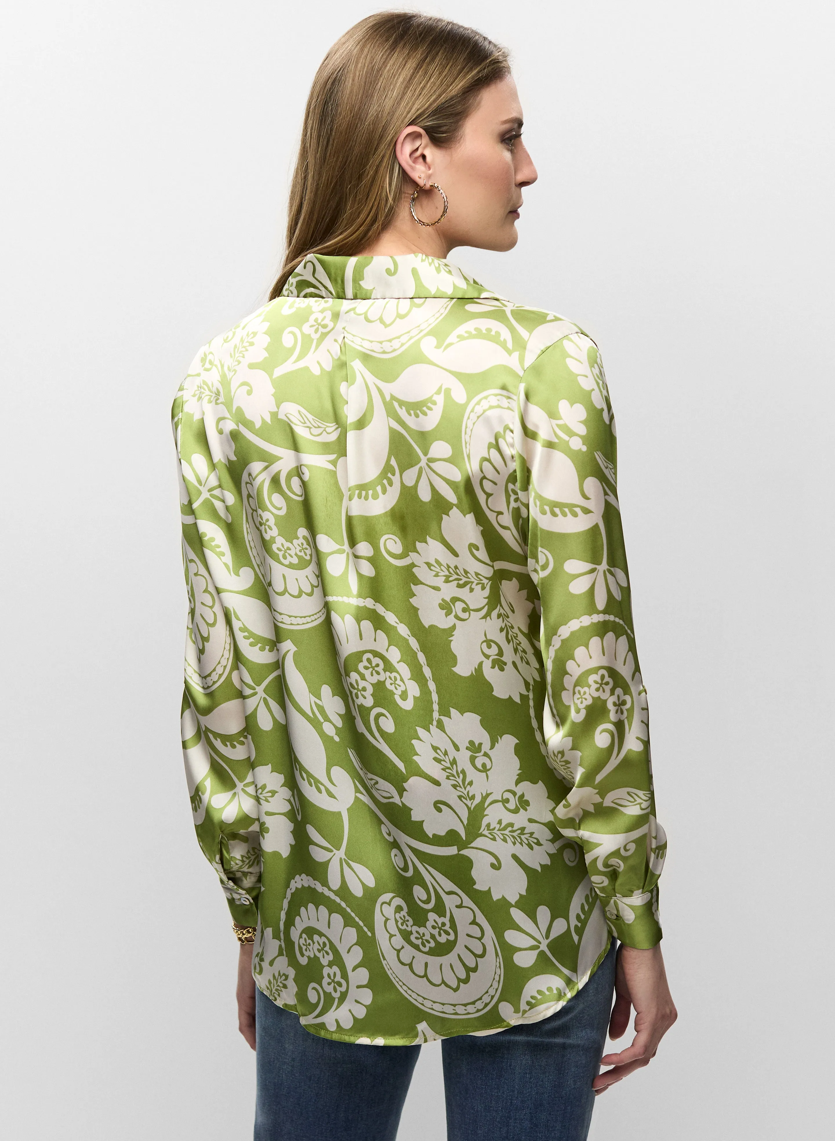 Long Sleeve Paisley Blouse sold by Melanie Lyne product image thumbnail 4