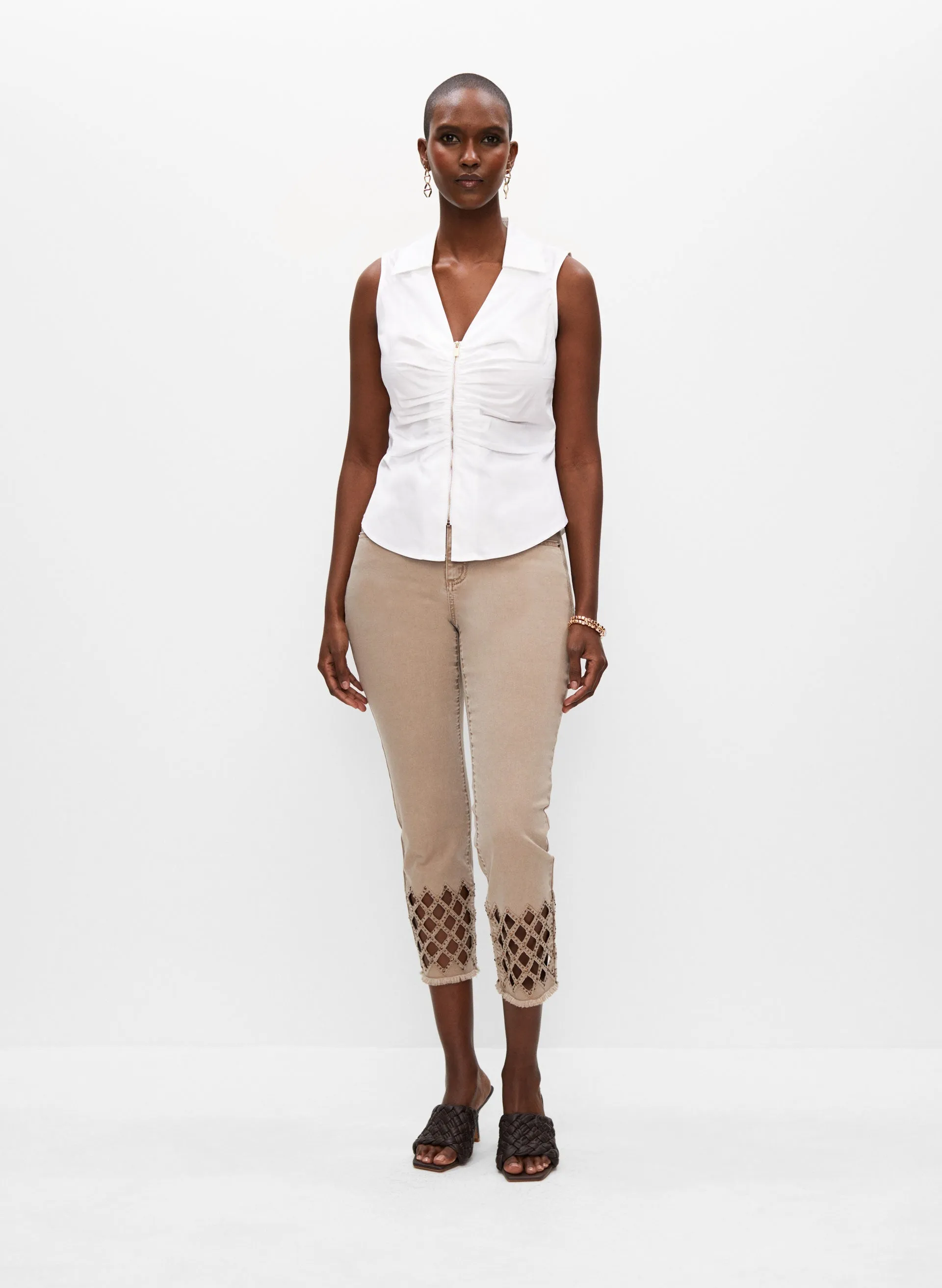 Sleeveless Shirt Collar Top sold by Melanie Lyne product image thumbnail 3