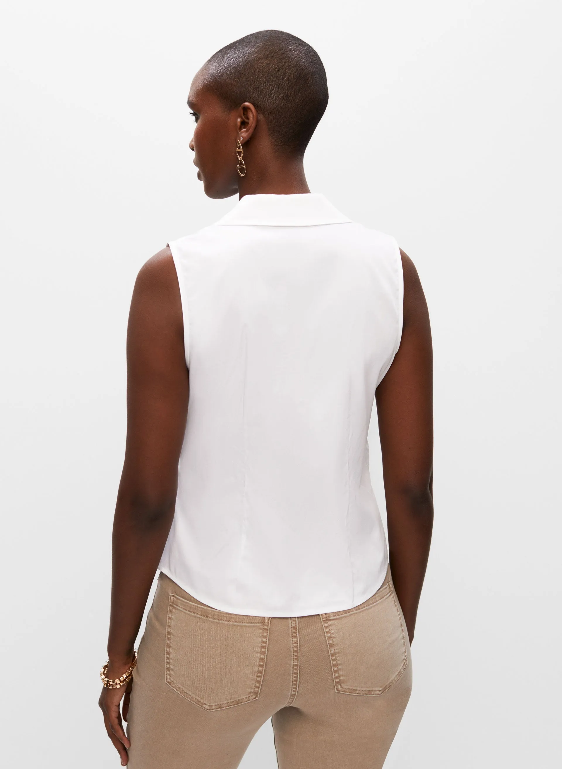 Sleeveless Shirt Collar Top sold by Melanie Lyne product image thumbnail 4