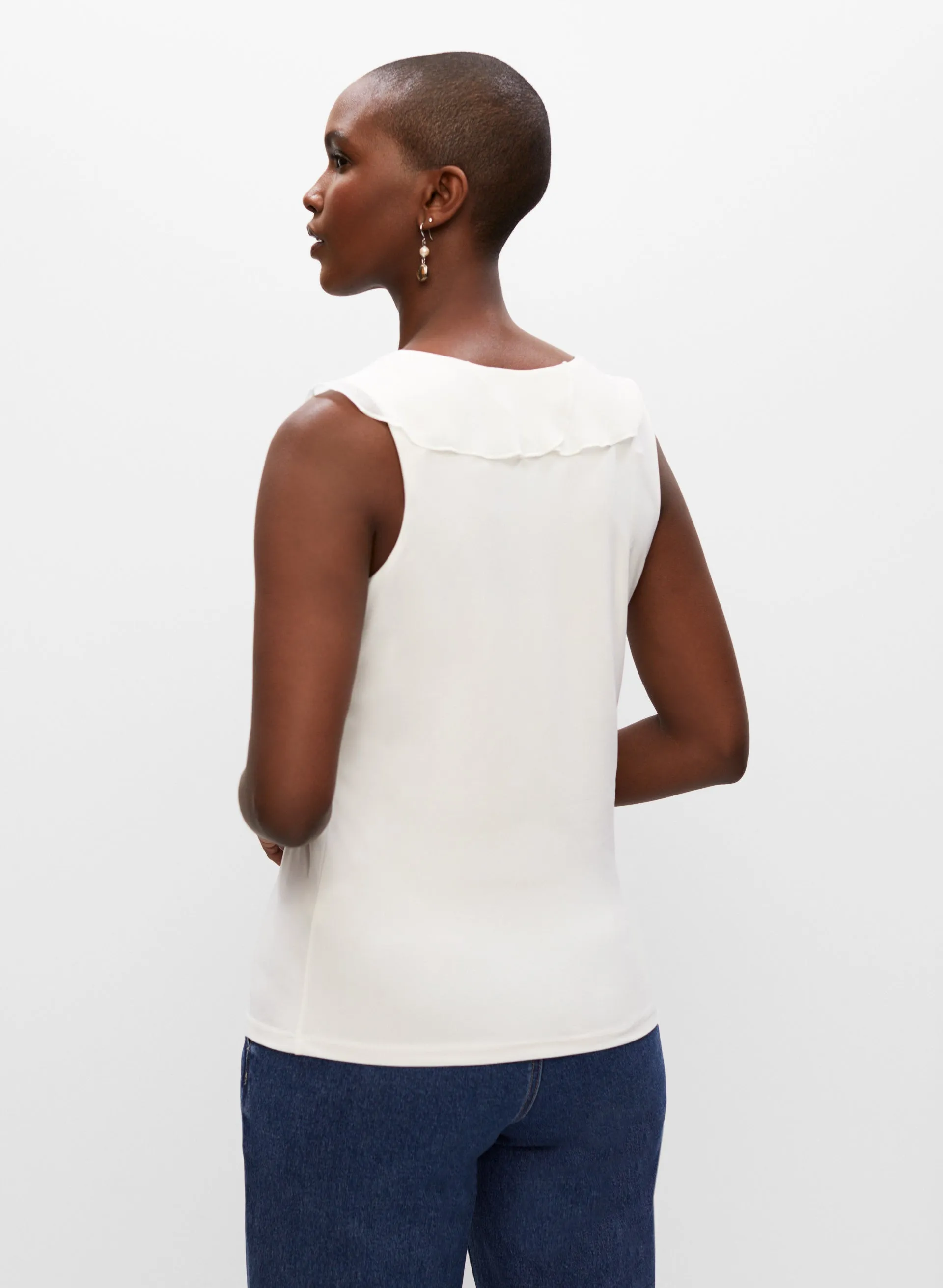 Ruffled Sleeveless Top sold by Melanie Lyne product image thumbnail 2