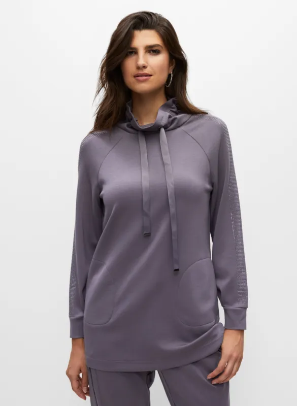 Embellished Funnel Neck Top sold by Melanie Lyne