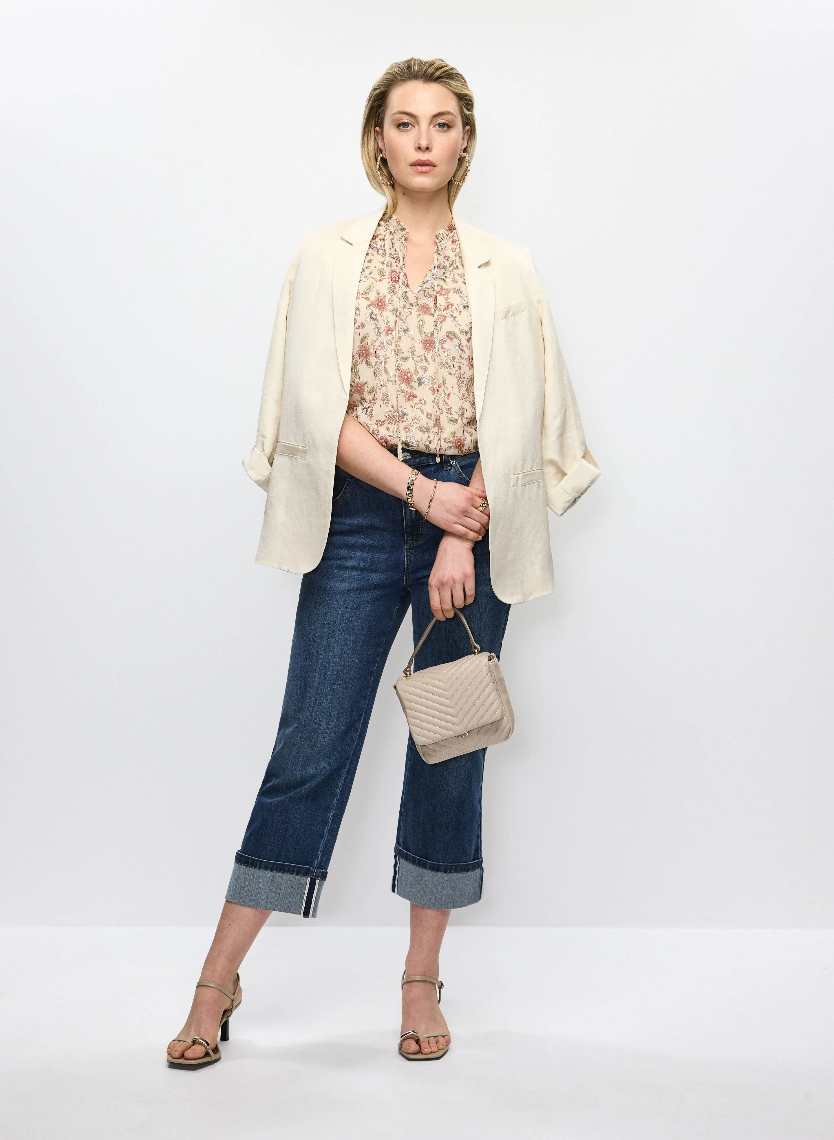 Frilled Mixed Floral Blouse sold by Melanie Lyne product image thumbnail 3