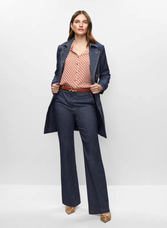 Denim Trench & Flare Leg Pants sold by Melanie Lyne