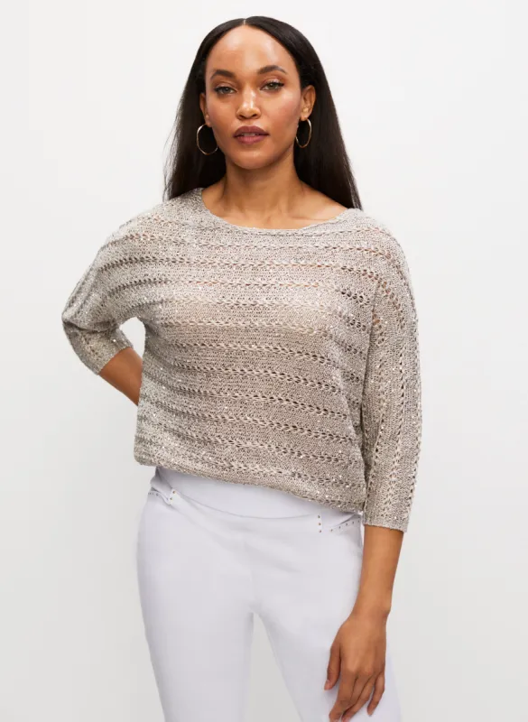 Joseph Ribkoff - Sequin Detail Sweater sold by Melanie Lyne