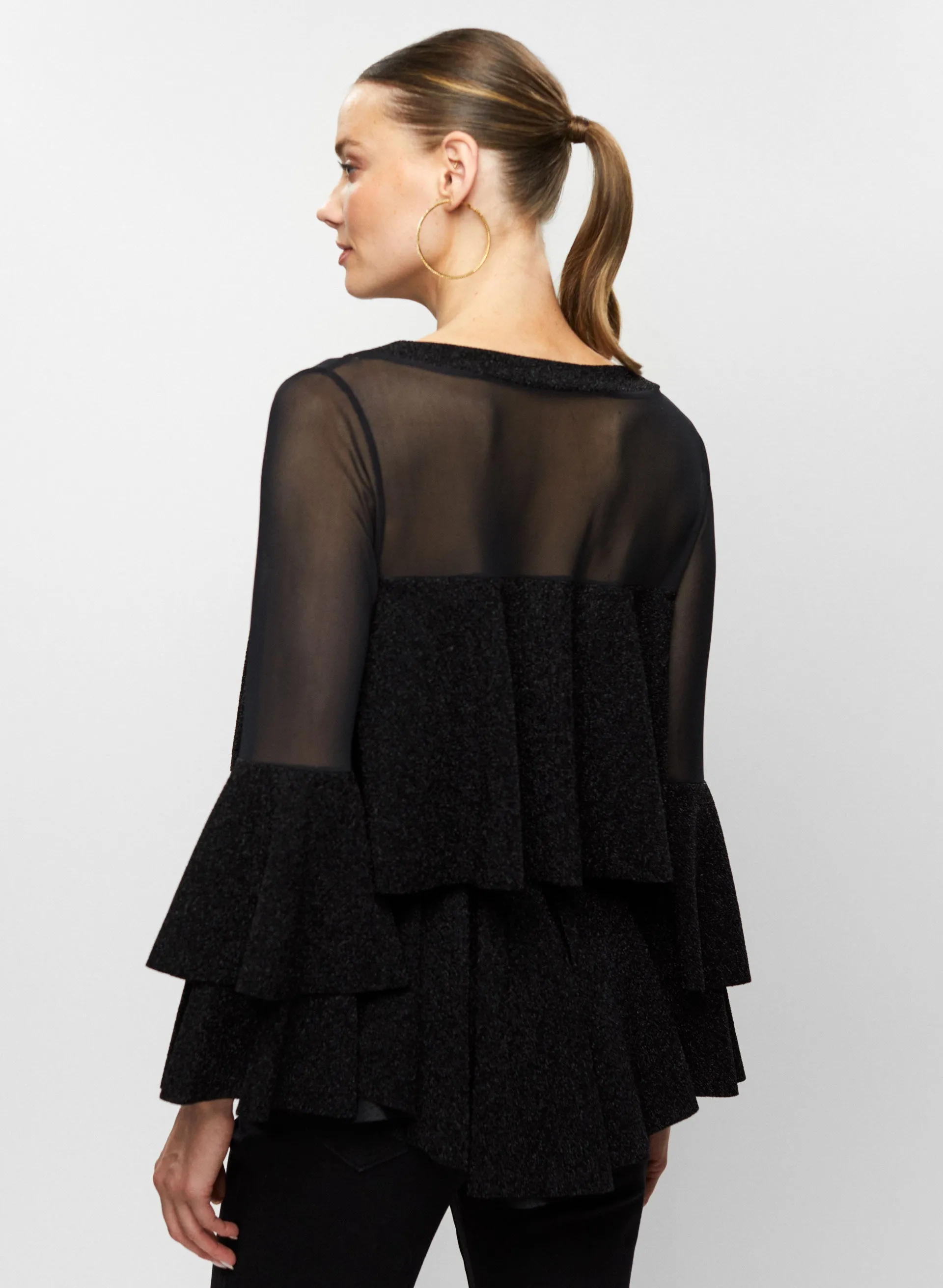 Tiered Ruffle Illusion Top sold by Melanie Lyne product image thumbnail 4