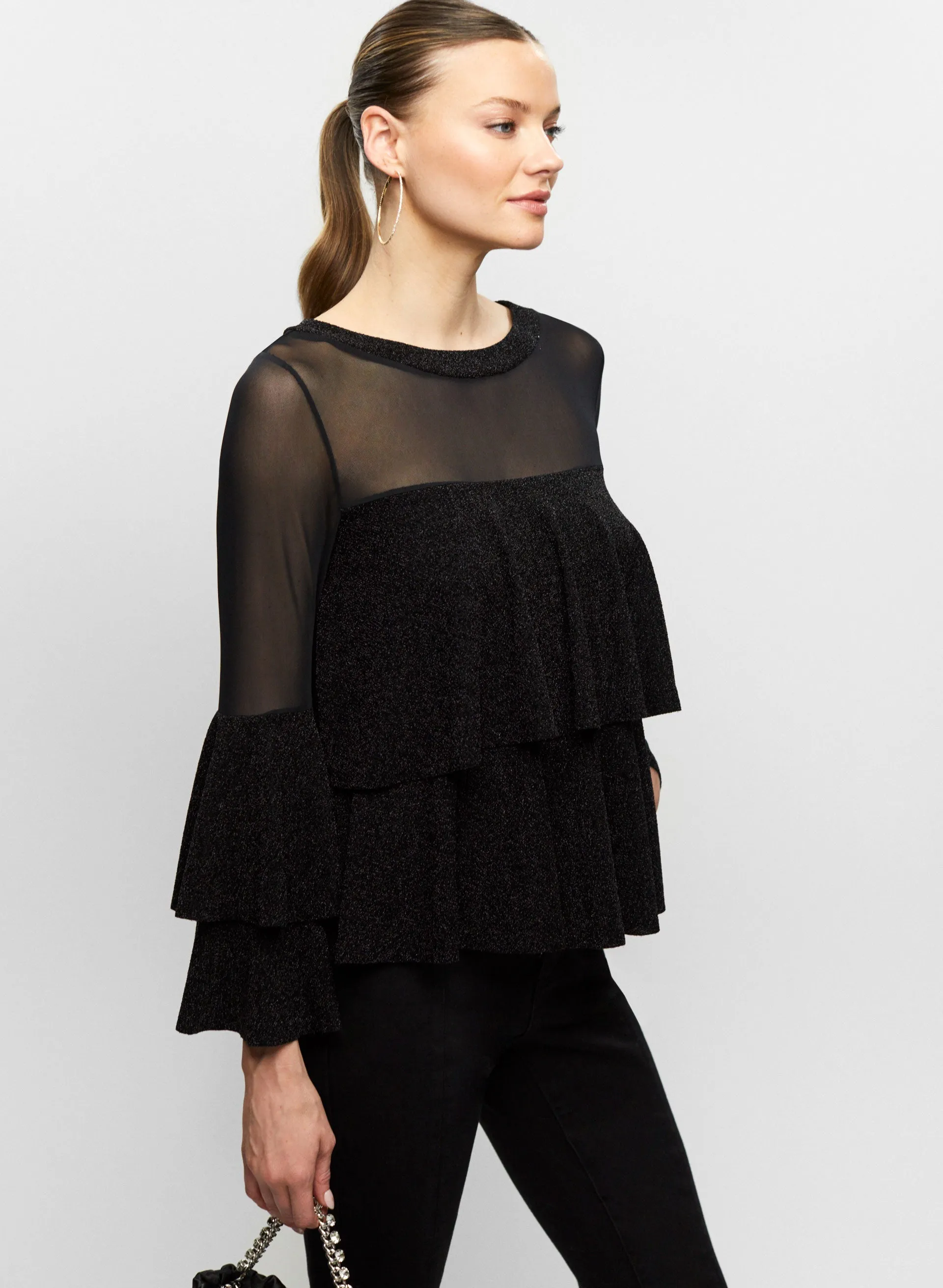 Tiered Ruffle Illusion Top sold by Melanie Lyne product image thumbnail 5