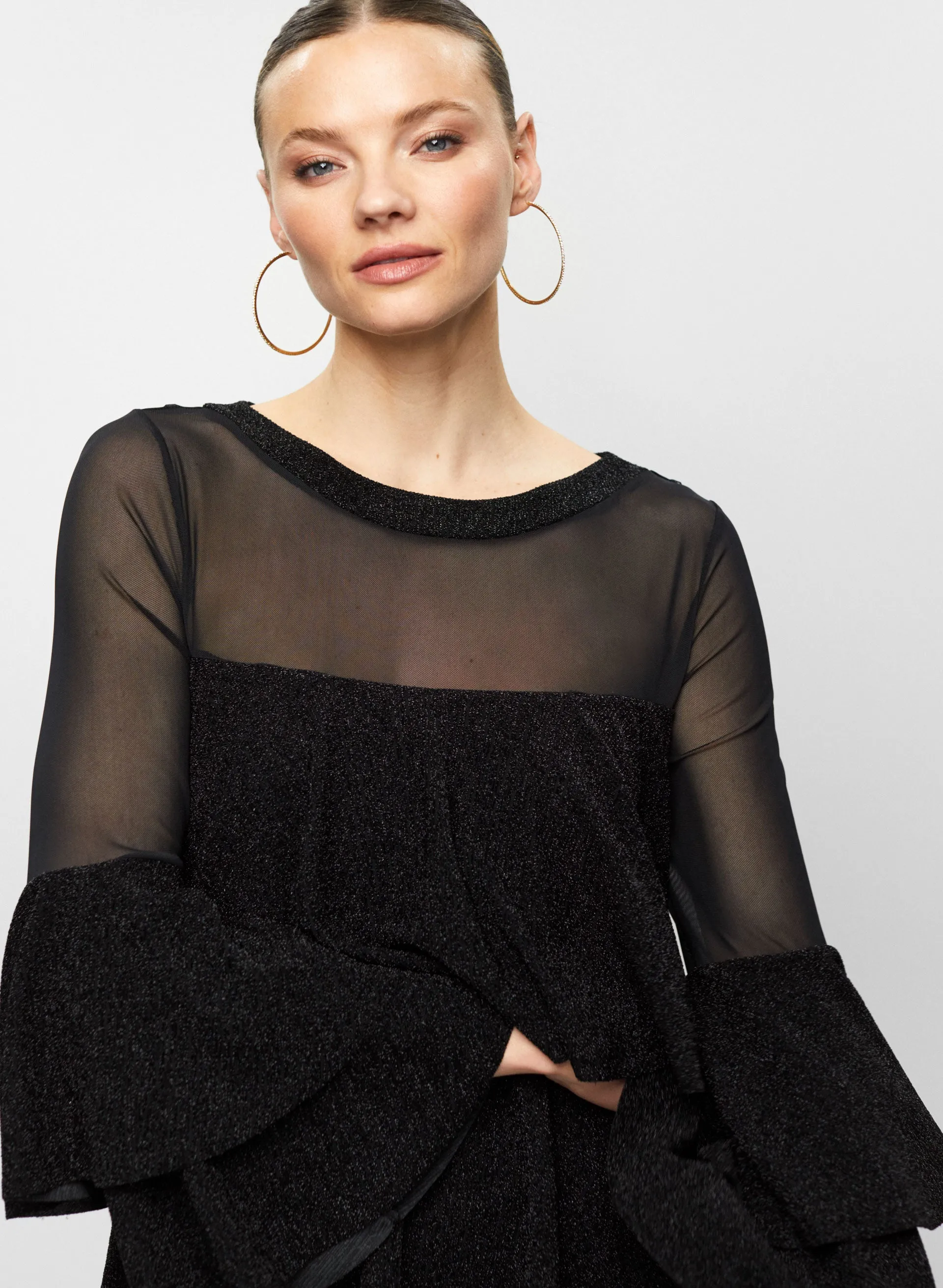 Tiered Ruffle Illusion Top sold by Melanie Lyne product image thumbnail 2