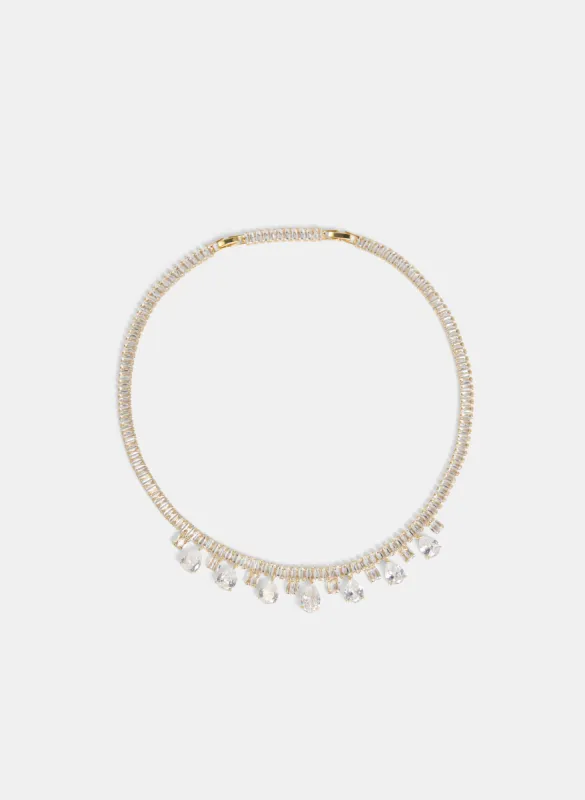 Baguette Crystal Pendant Necklace sold by Melanie Lyne