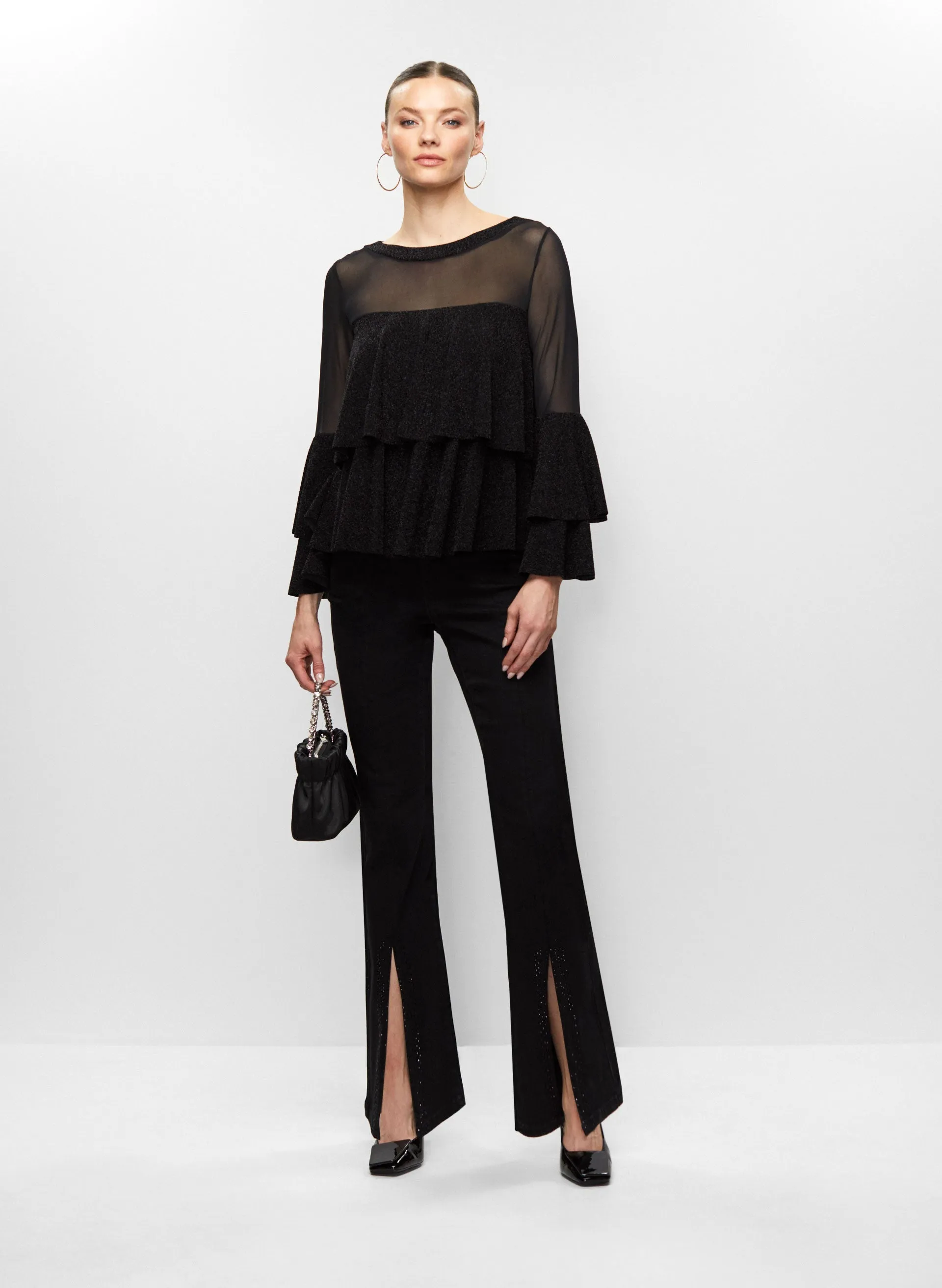 Tiered Ruffle Illusion Top sold by Melanie Lyne product image thumbnail 3