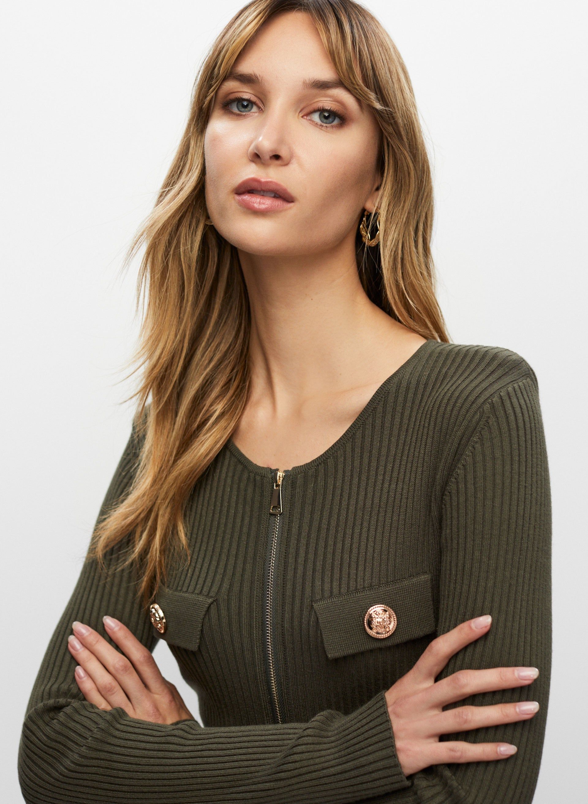 Zip Front Sweater Dress sold by Melanie Lyne product image thumbnail 2