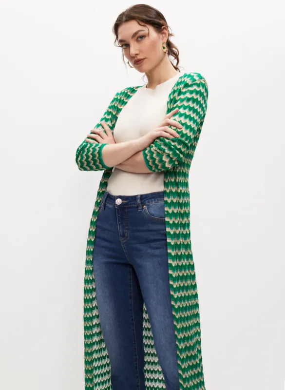 Zig-Zag Print Duster Cardigan sold by Melanie Lyne
