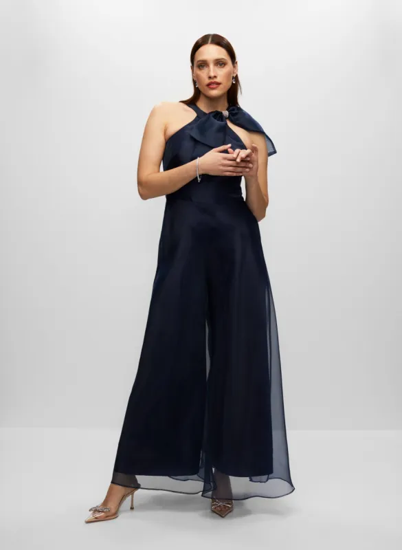 Bow Detail Halter Neck Jumpsuit sold by Melanie Lyne