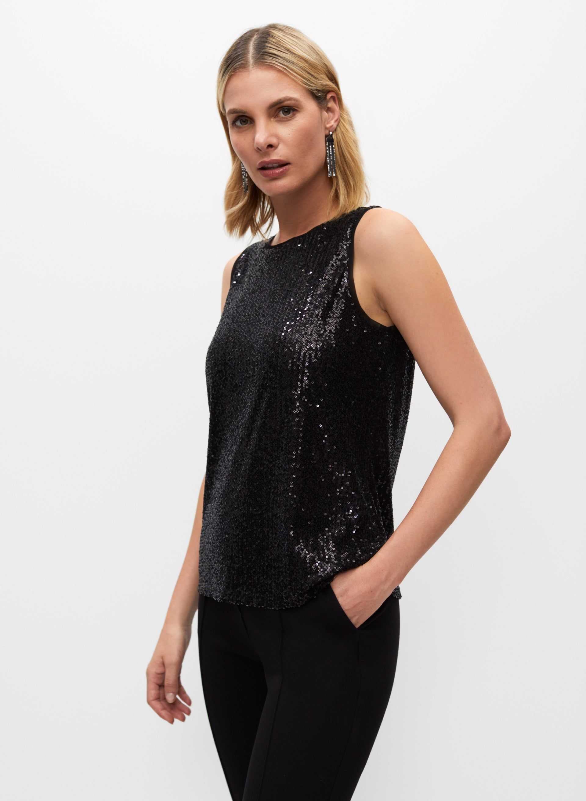 Sleeveless Sequin Top sold by Melanie Lyne product image thumbnail 4
