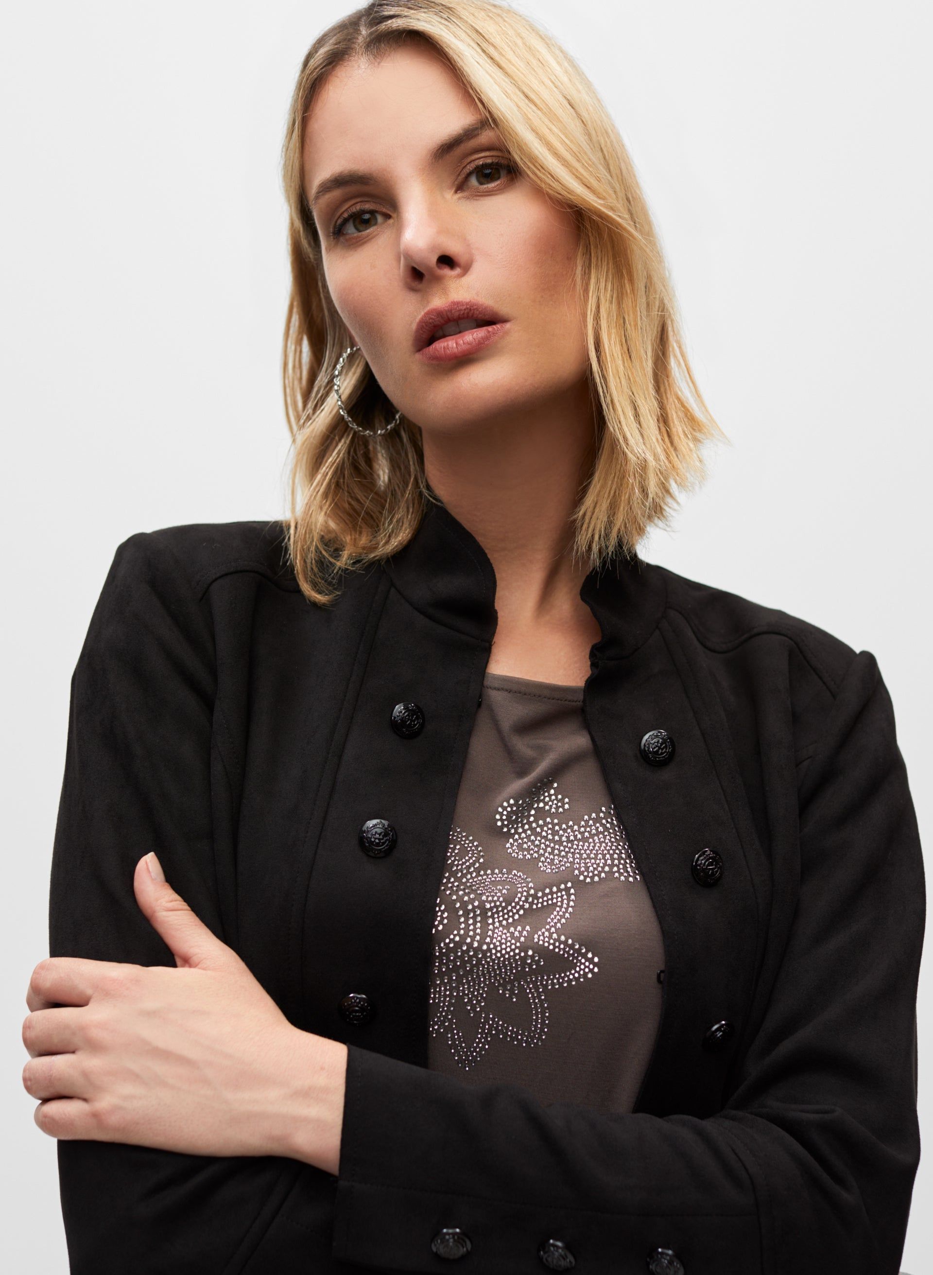 Structured Button Detail Jacket sold by Melanie Lyne product image thumbnail 2