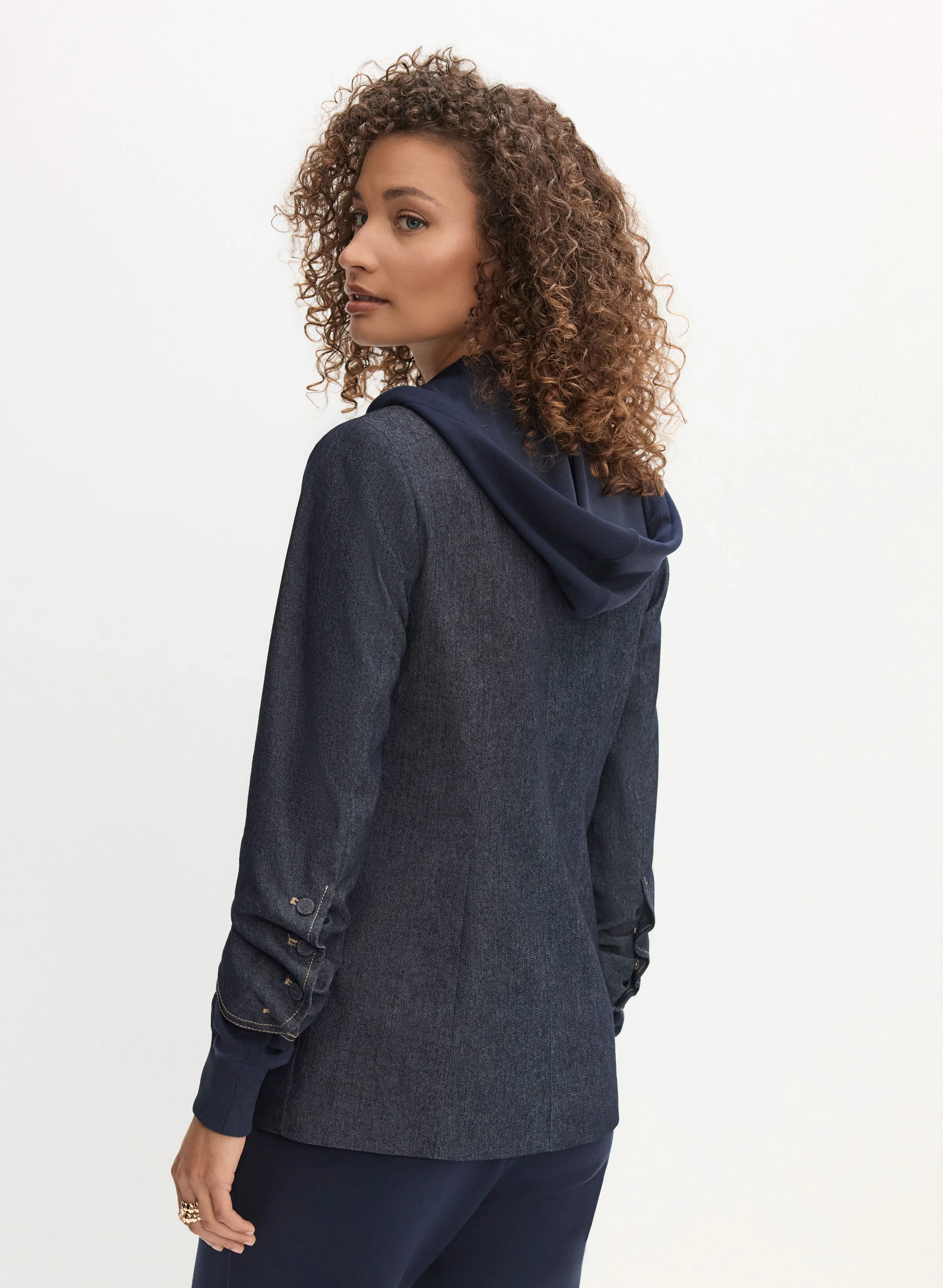 Hooded Denim Jacket sold by Melanie Lyne product image thumbnail 5