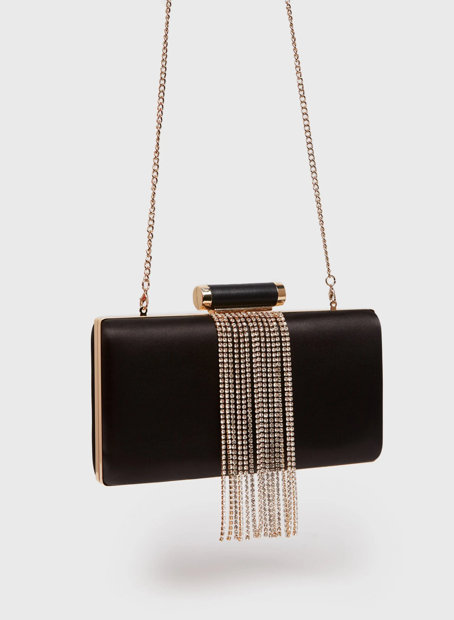 Crystal Detail Box Clutch sold by Melanie Lyne