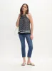 Sleeveless Mixed Print Top & Slim Leg Denim Capris sold by Melanie Lyne