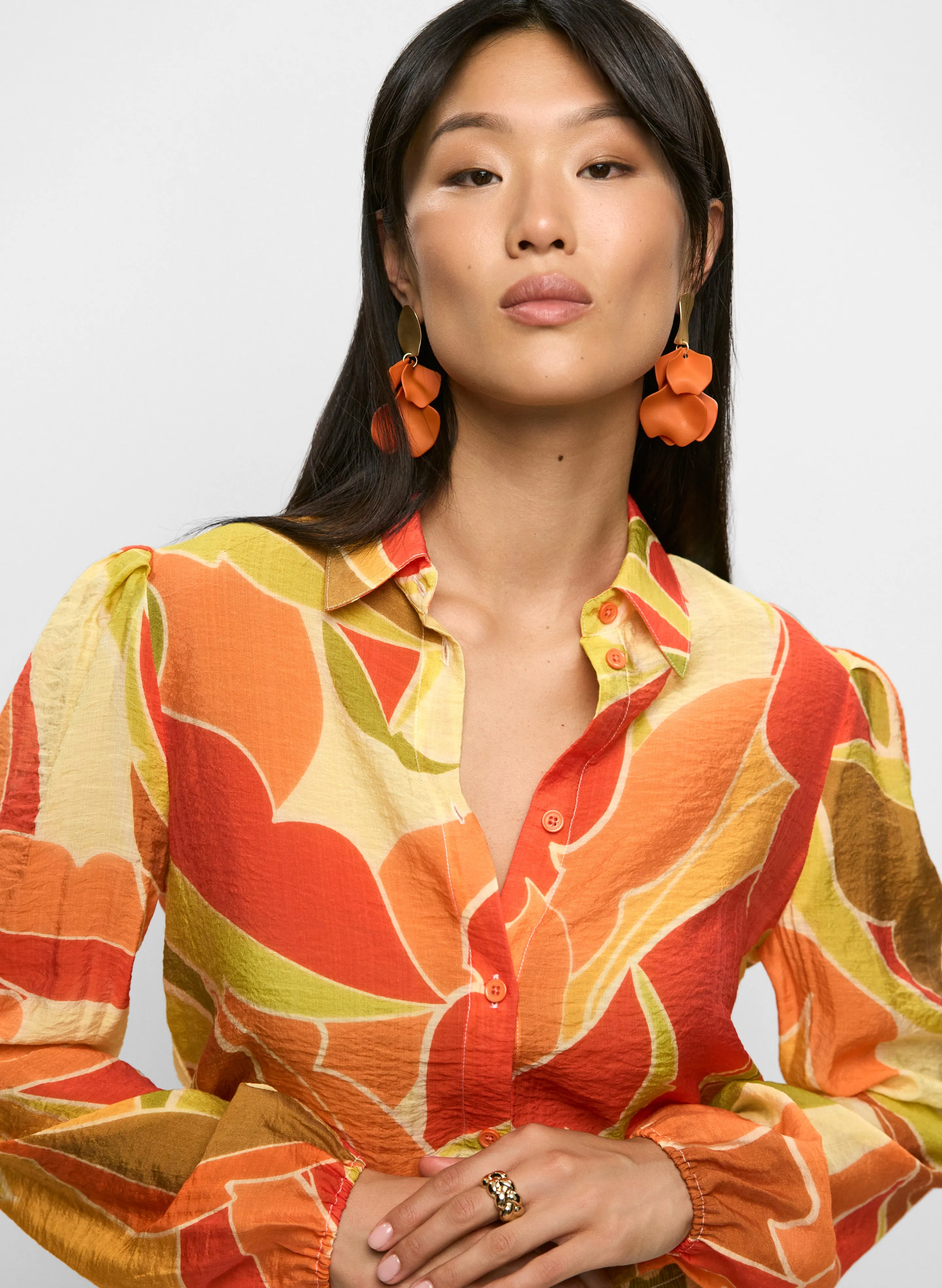 Tropical Smocked-Waist Blouse sold by Melanie Lyne product image thumbnail 2