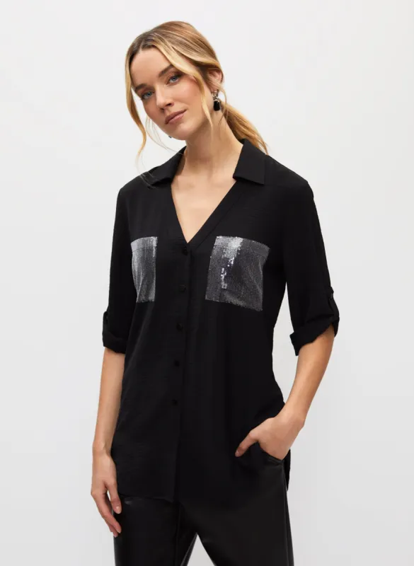 Sequin Pocket Shirt sold by Melanie Lyne