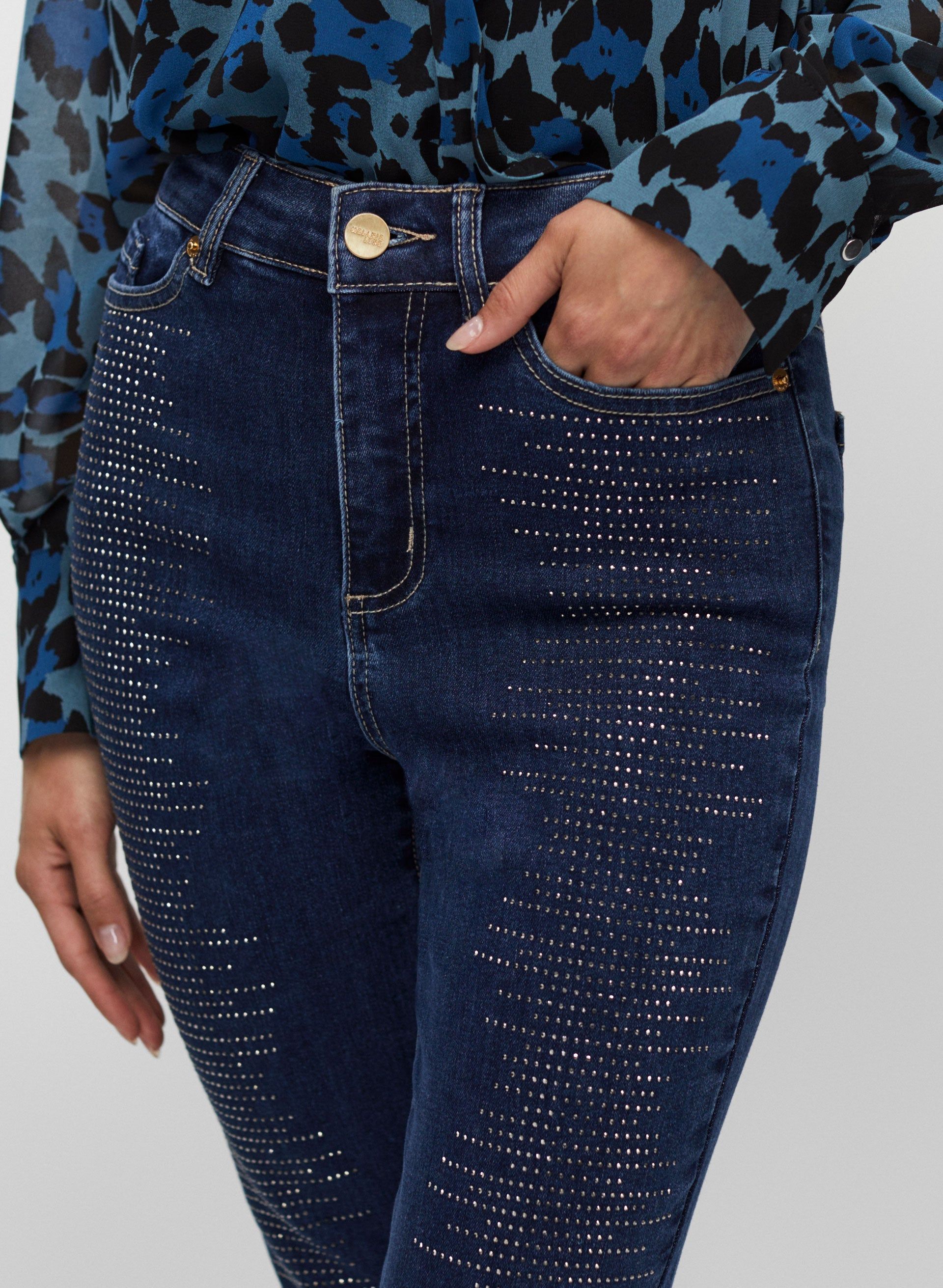 Beaded Slim Leg Jeans sold by Melanie Lyne product image thumbnail 4