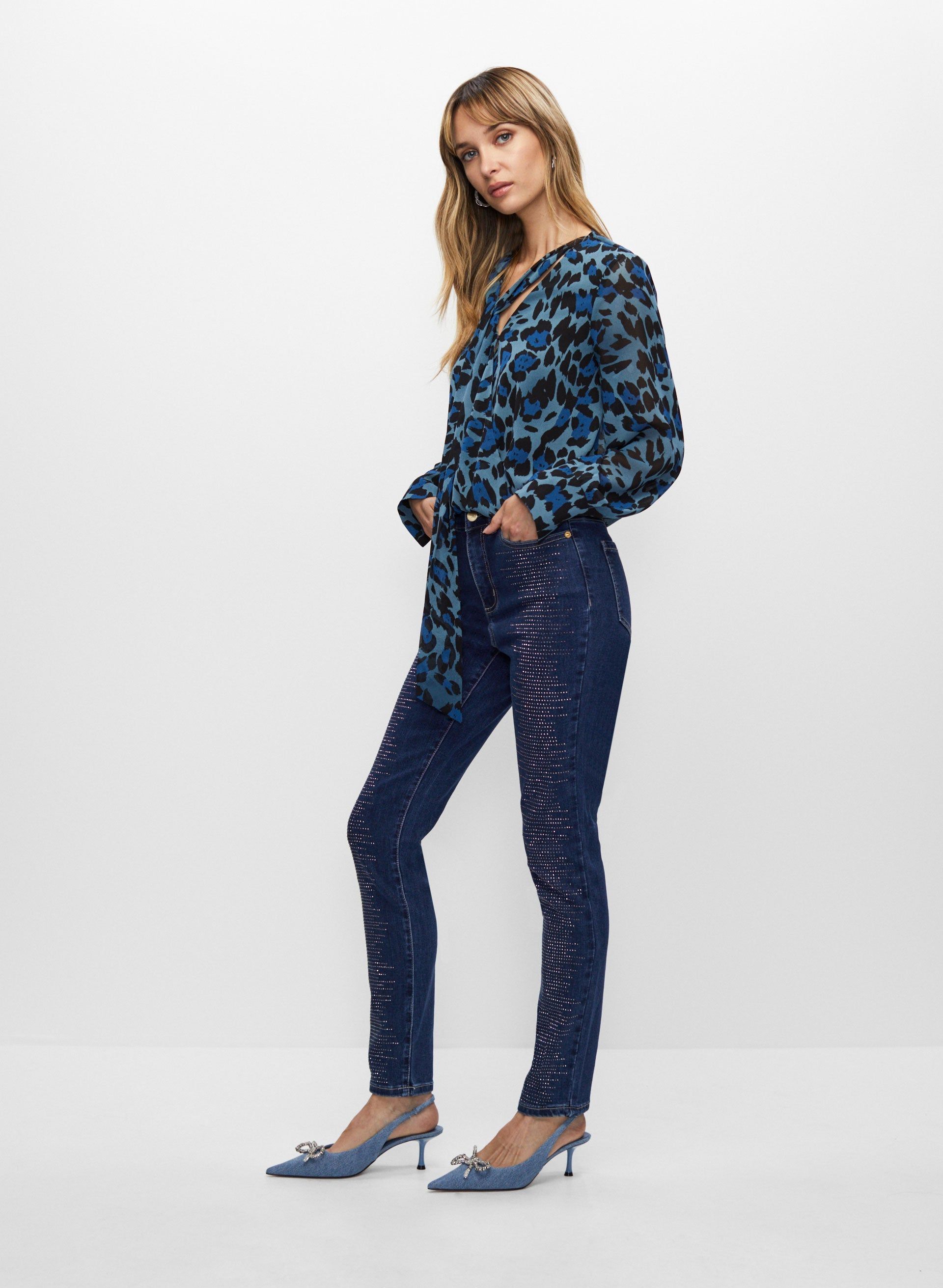 Beaded Slim Leg Jeans sold by Melanie Lyne product image thumbnail 5