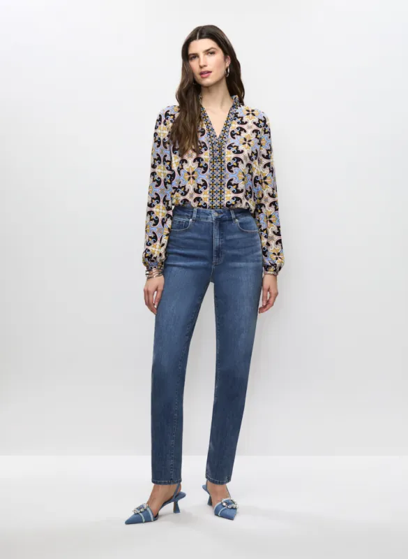 Paisley Blouse & Straight Leg Jeans sold by Melanie Lyne