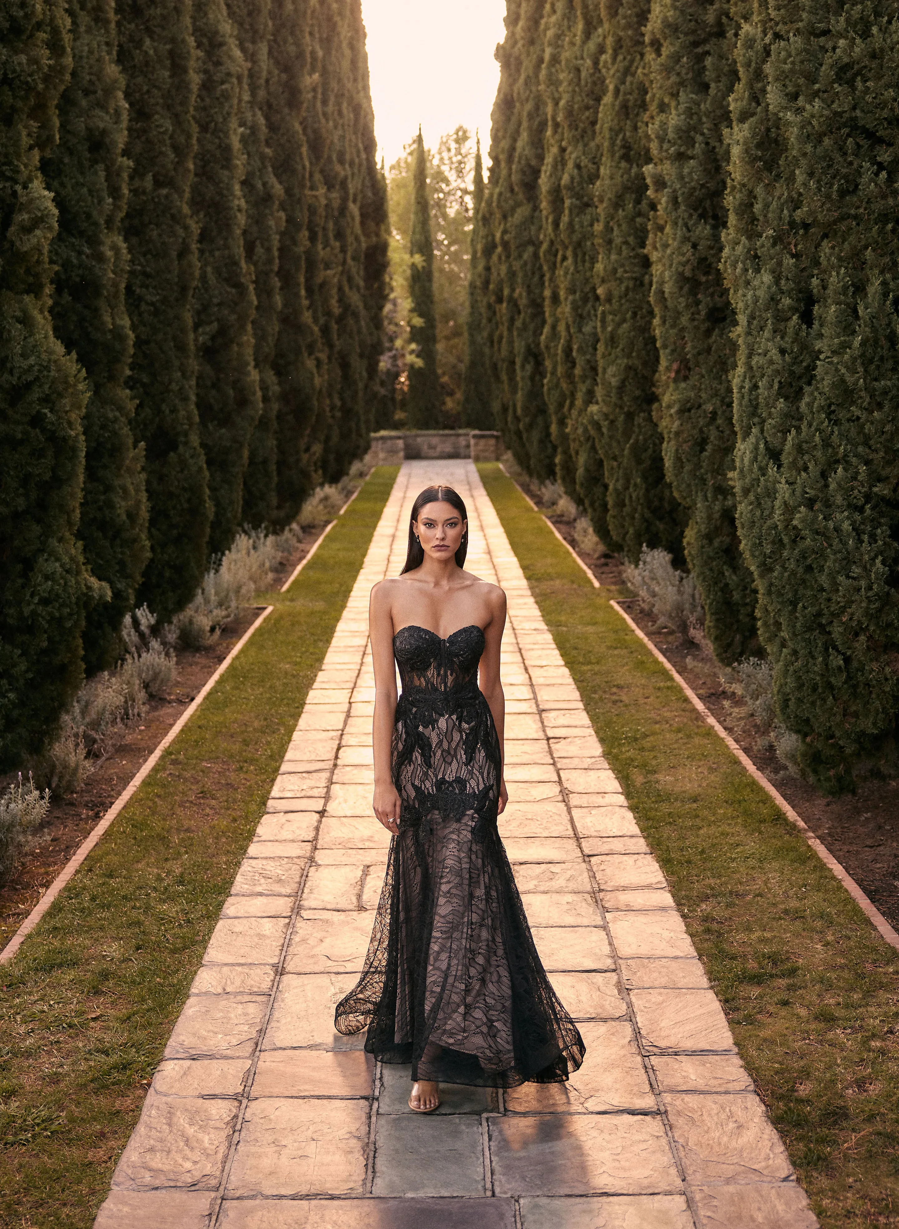 Strapless Lace Bustier Gown sold by Melanie Lyne product image thumbnail 3